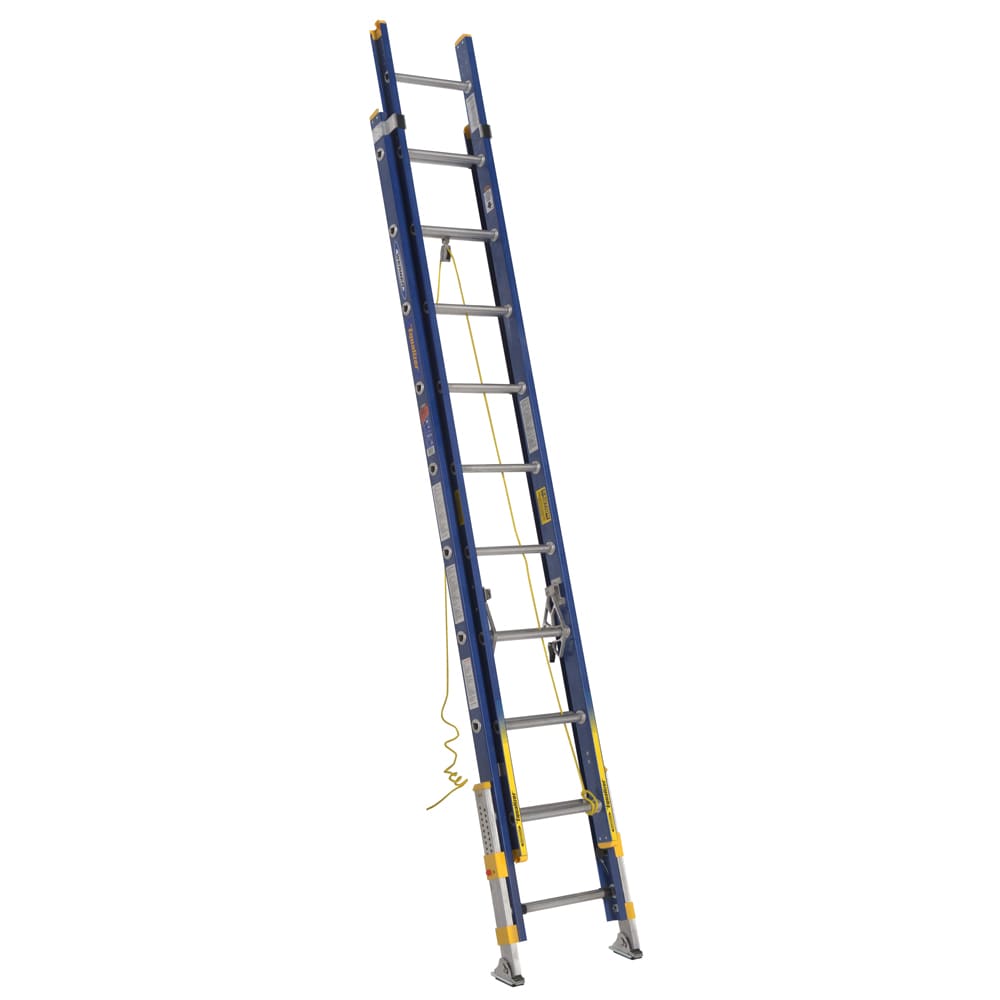 Werner Equalizer 20-ft Fiberglass Type 1A-300-lb Load Capacity Extension Ladder D8220-2EQ