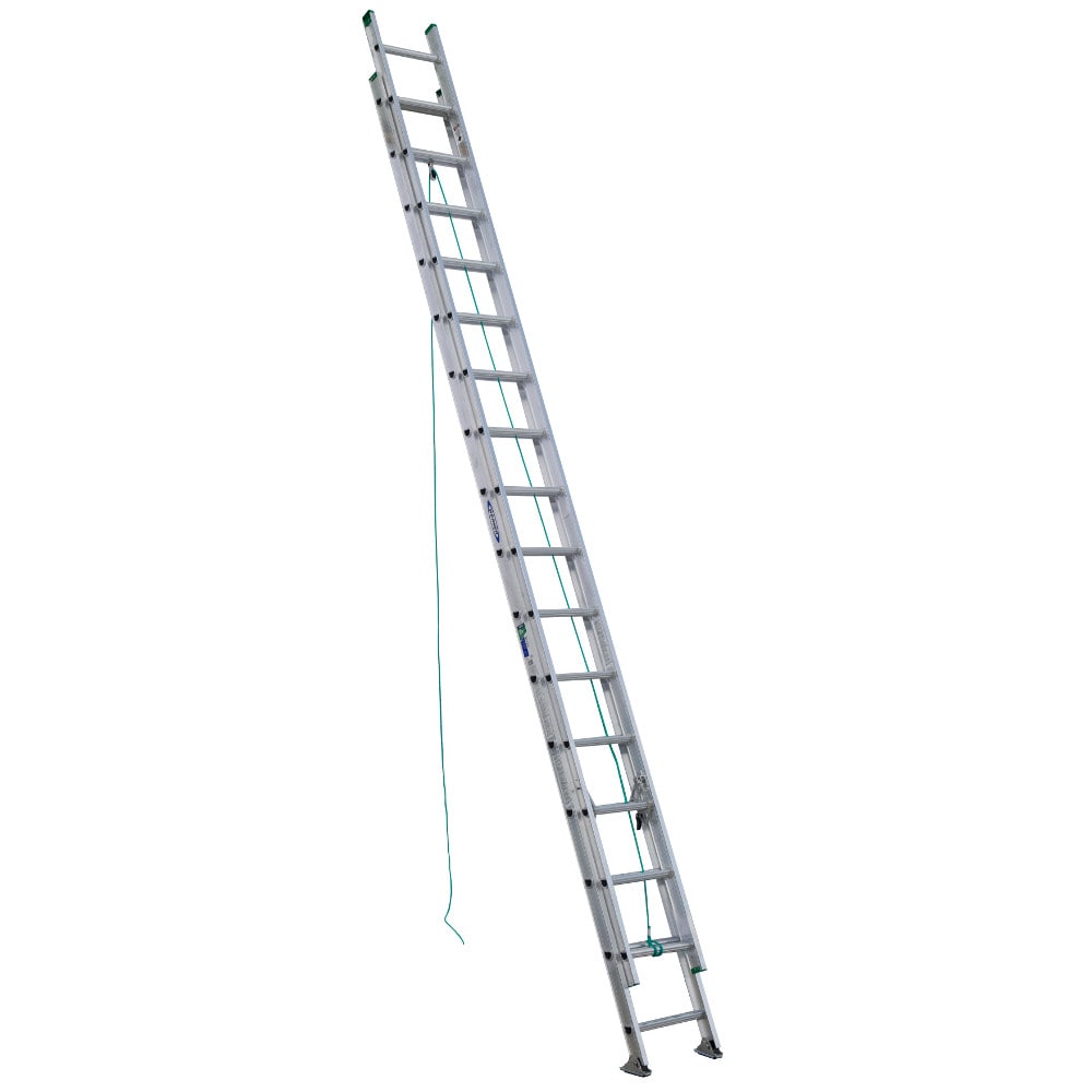 Werner D1200-2 32-ft Aluminum Type 2-225-lb Load Capacity Extension Ladder D1232-2