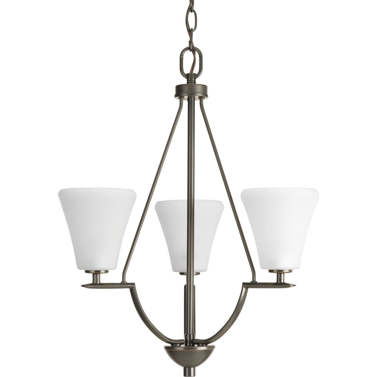 Progress Lighting Bravo 3 -Light Antique Bronze Transitional For Use in Bedrooms, Dining Rooms, Foyers, Kitchens, Living Rooms Chandelier 797646