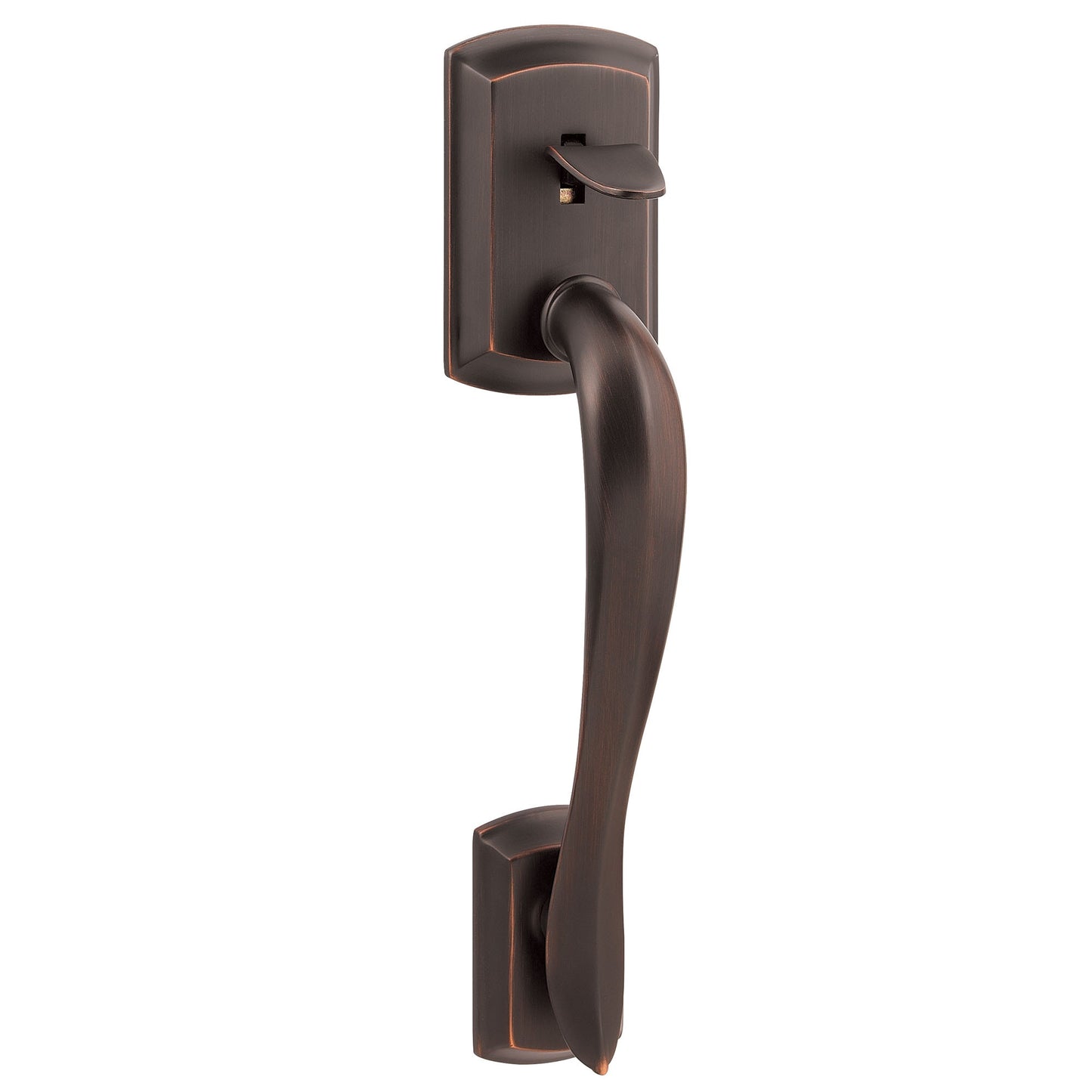 Kwikset Signature Series Avalon Venetian Bronze Entry Door Handleset with Tustin Lever 815AVHXTNL 11P CP