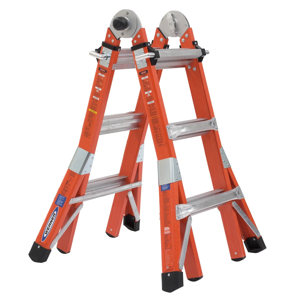 Werner FMT Pro 5-in-1 14.25-ft Reach Type 1a- 300-lb Load Capacity Telescoping Multi-Position Ladder FMT-13