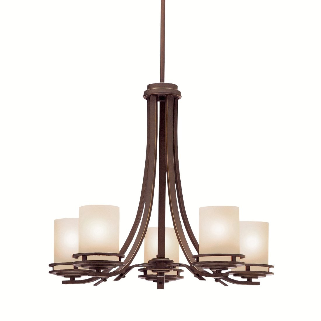 Kichler Hendrik 5 -Light Antique Bronze Transitional For Use in Dining Rooms, Foyers, Kitchens, Living Rooms Chandelier 1252558