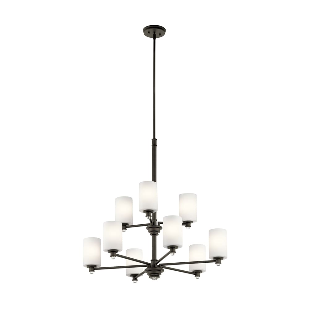 Kichler Joelson 9 -Light Bronze Transitional For Use in Dining Rooms, Foyers, Living Rooms Chandelier 1252765