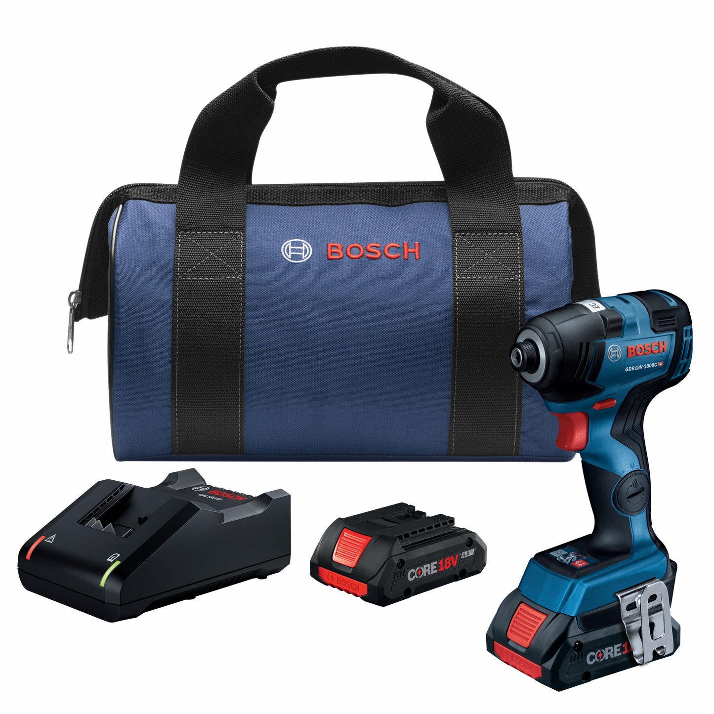 Bosch 18-volt 1/4-in Brushless Cordless Impact Driver (2-Batteries Included, Charger Included and Soft Bag included) GDR18V-1800CB25