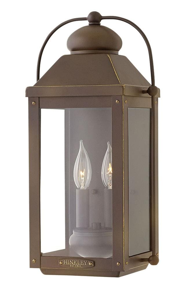 Hinkley Anchorage 2 -Light 17.75-in H Bronze Hardwired Outdoor Wall Light 3661420