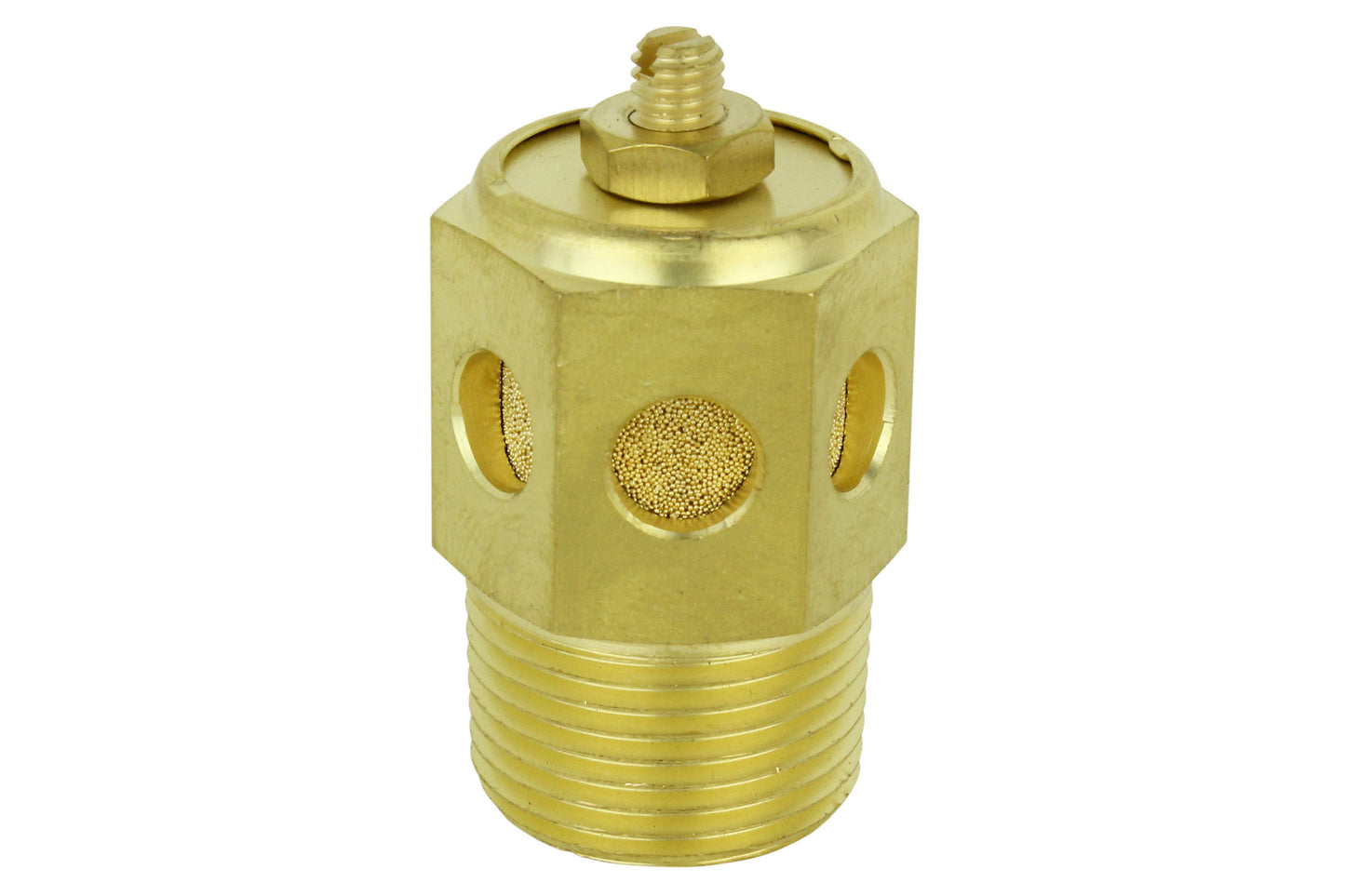 Milton Speed Control Exhaust Muffler, 3/4” MNPT - 40 Micron Sintered Bronze Silencer/Diffuse Air and Noise Reducer - Box of 10 -296606