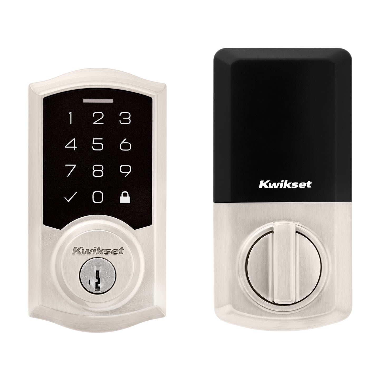 Kwikset Touchpad 270 SmartCode Satin Nickel Electronic Deadbolt Smartkey with Keypad 992700-002