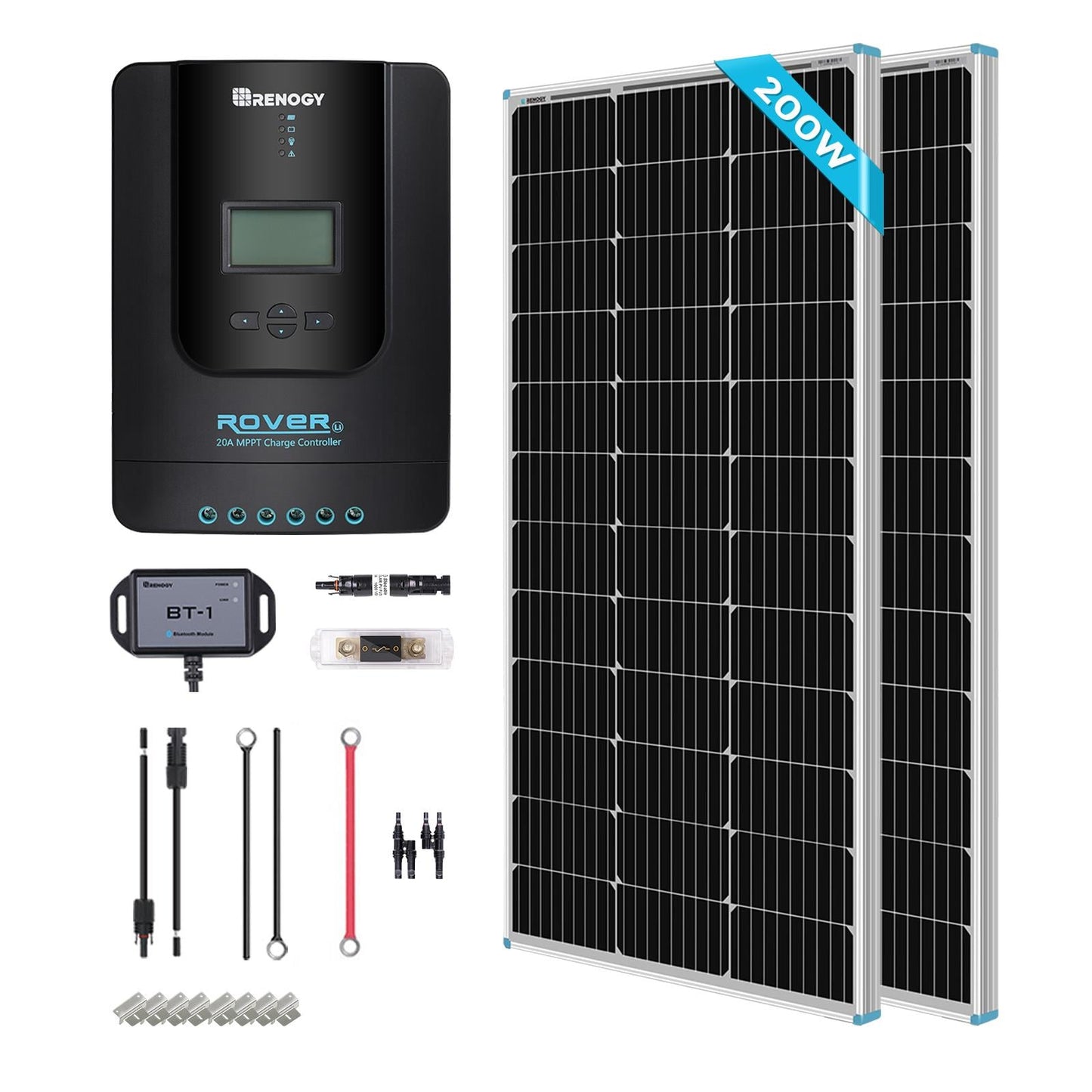Renogy 2.0 -Module 41.8-Inches x 20.9-Inches 200.0-Watts Solar Panel 1619007