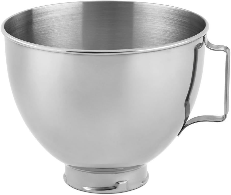 KitchenAid Stainless Steel Bowl , 4.5-Quart, Silver, Polished