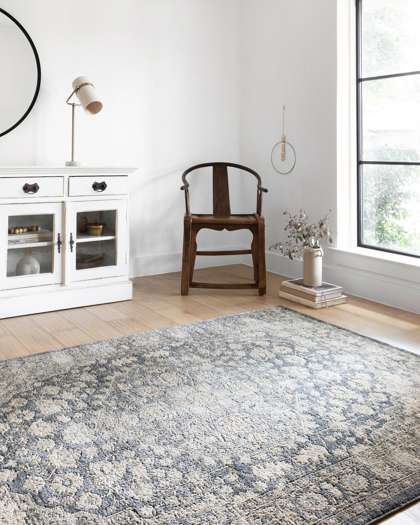 Loloi II Teagan 10 x 14 (ft) Loomed Denim / Mist Rectangular Indoor Distressed/Overdyed Oriental Area rug