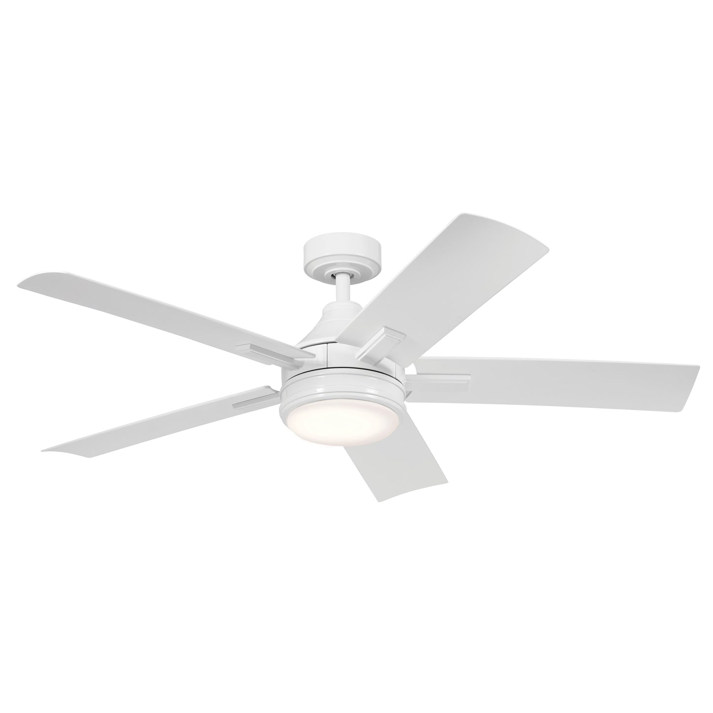 Kichler Tide 52-in Integrated LED Outdoor White with White Blades Ceiling Fan With Light - Remote Included ( 5 -Blade ) 5265303