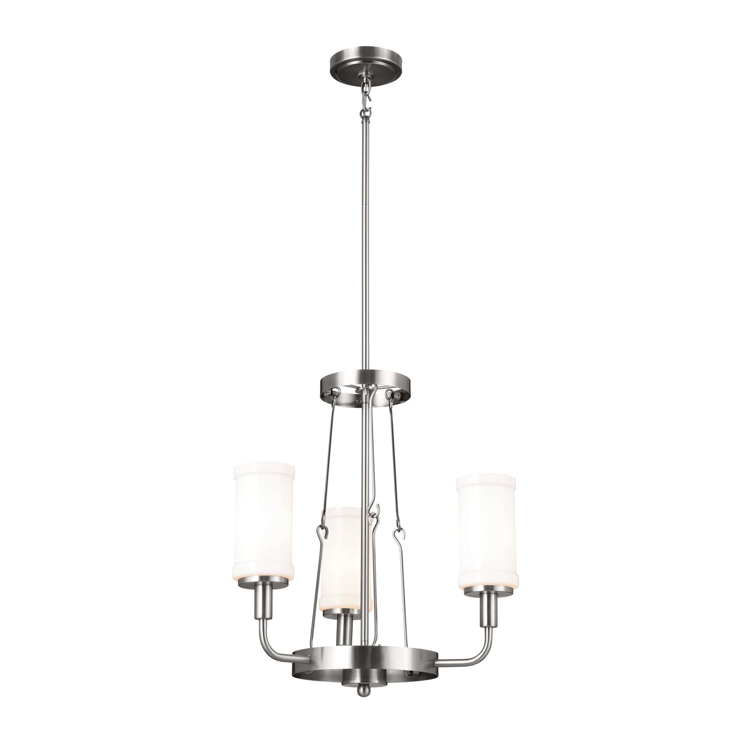 Kichler Vetivene 3 -Light Pewter Farmhouse For Use in Bedrooms, Dining Rooms, Foyers, Kitchens, Living Rooms Chandelier 5265459