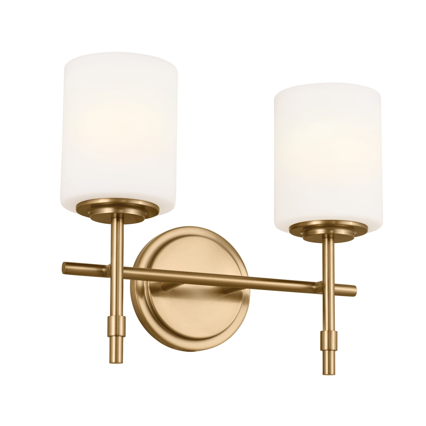 Kichler Ali 14-in 2 -Light Brushed Gold Traditional Vanity light 5269668