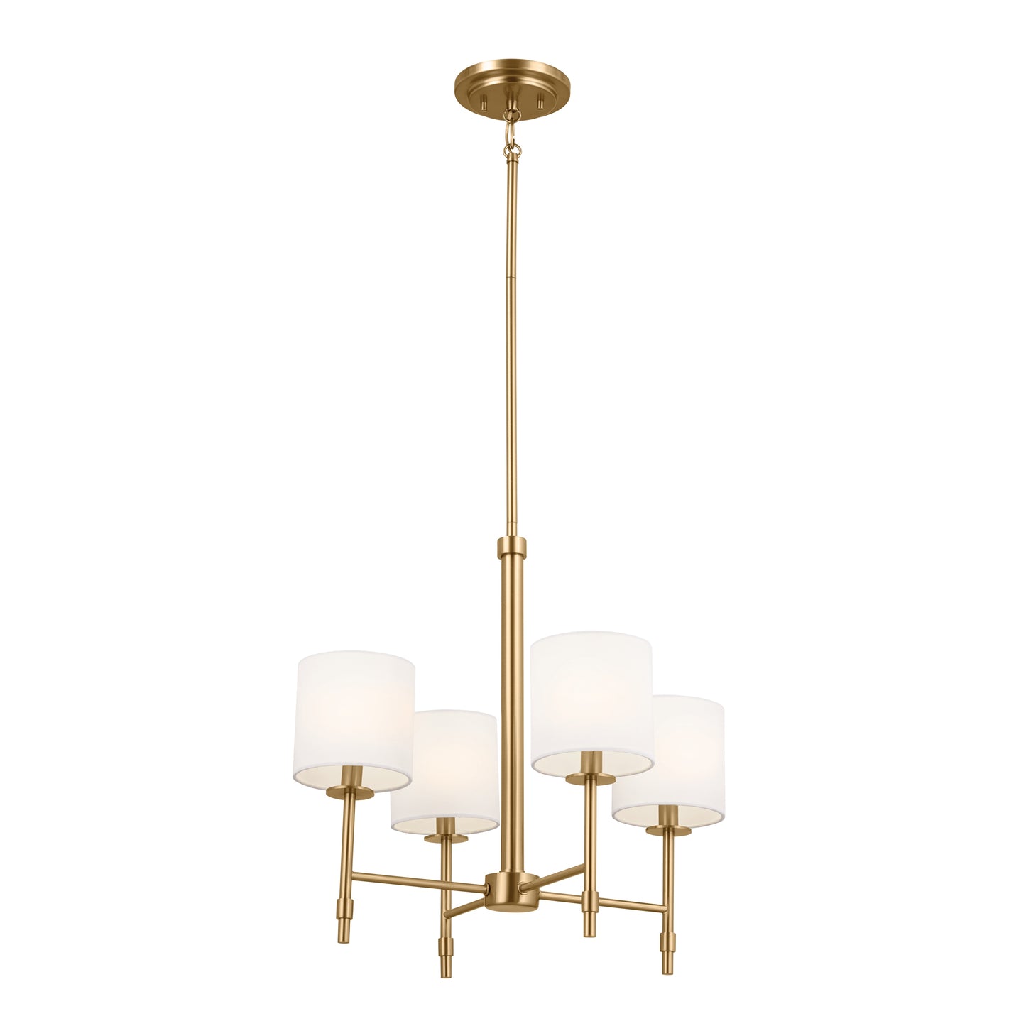 Kichler Ali 4 -Light Brushed Brass Traditional For Use in Bedrooms, Dining Rooms, Foyers, Kitchens, Living Rooms Chandelier 5269716