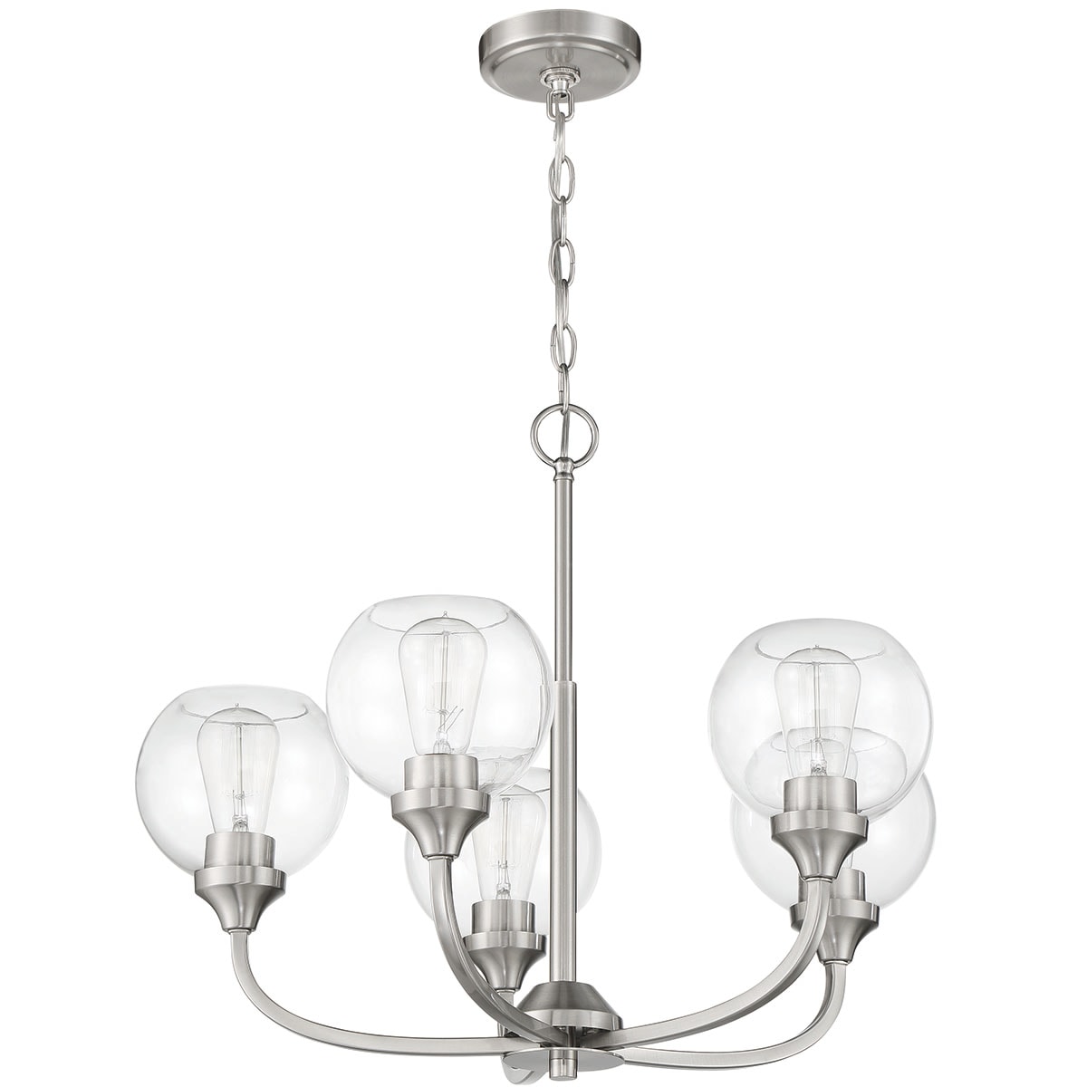 Craftmade Glenda 5 -Light Brushed Nickel Traditional For Use in Bedrooms, Dining Rooms, Foyers, Living Rooms Chandelier 4827003