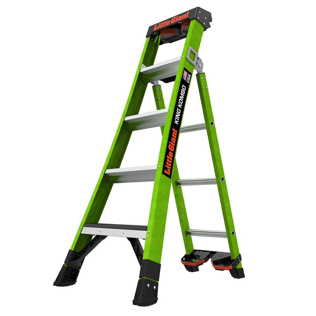 Little Giant Ladders King Kombo 2 11.4-ft Reach Type 1aa- 375-lb Load Capacity Multi-Position Ladder 13905-071