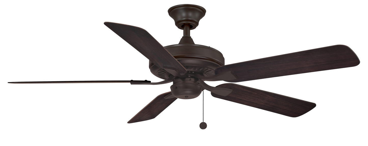 Fanimation Edgewood52 52-in Outdoor Dark Bronze with Dark Walnut Blades Ceiling Fan Light Kit Compatible ( 5 -Blade ) 5326912