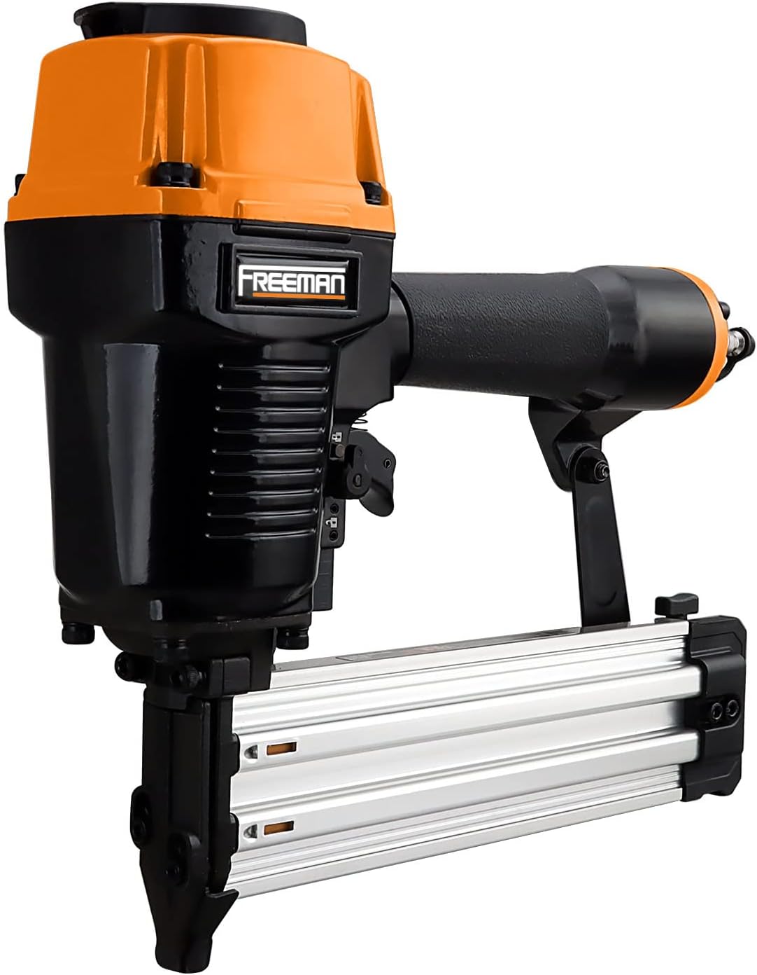 Freeman PCTN64 Pneumatic 14-Gauge T Nailer, 5/8"–2-1/2" Nails, Heavy Duty Concrete & Steel Nail Gun for Plywood, Decking, Furring, Fencing, Subflooring, Siding, and Soffits