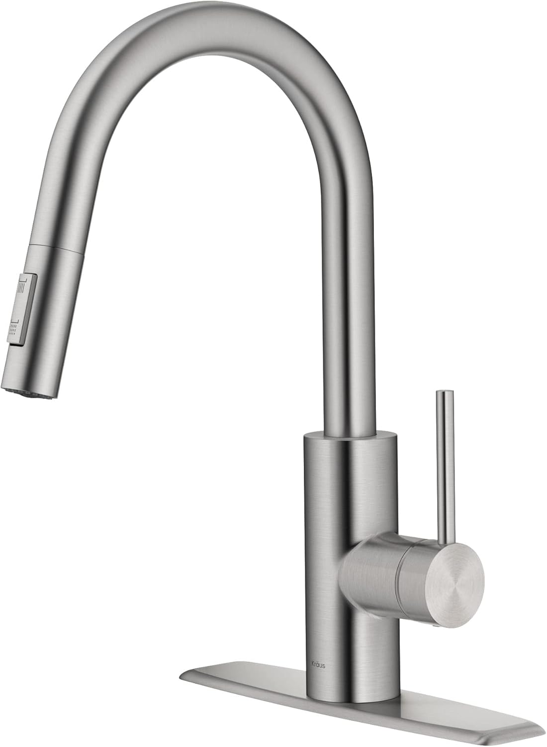 Kraus Oletto Spot Free Stainless Steel Dual Function Kitchen Faucets with Pull Down Sprayer, KPF-2620SFS