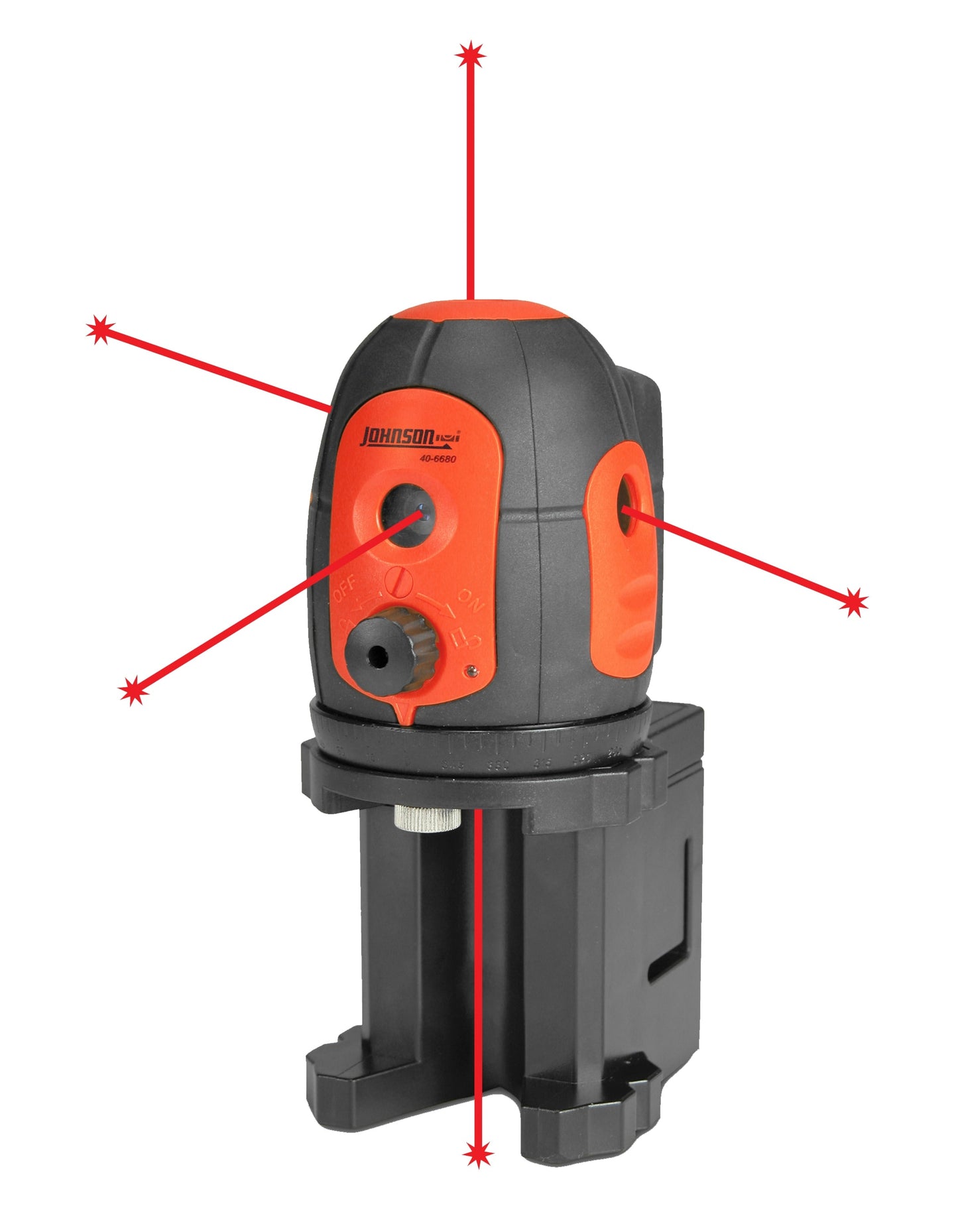 Johnson Level 200-ft Red Self-Leveling Line Generator Laser Level Kit 40-6680