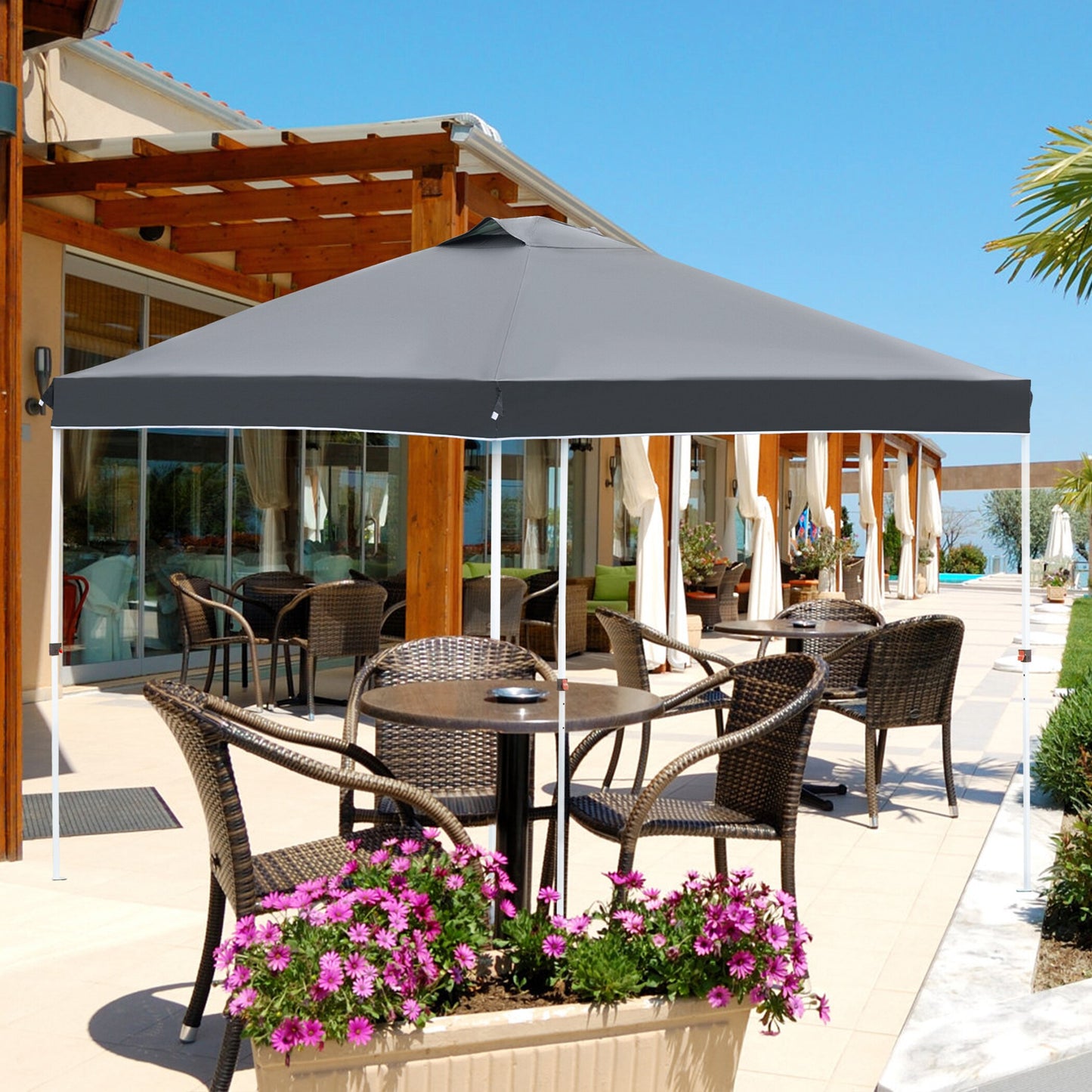 Unity 10-ft x 9-ft Rectangle Gray Standard canopy