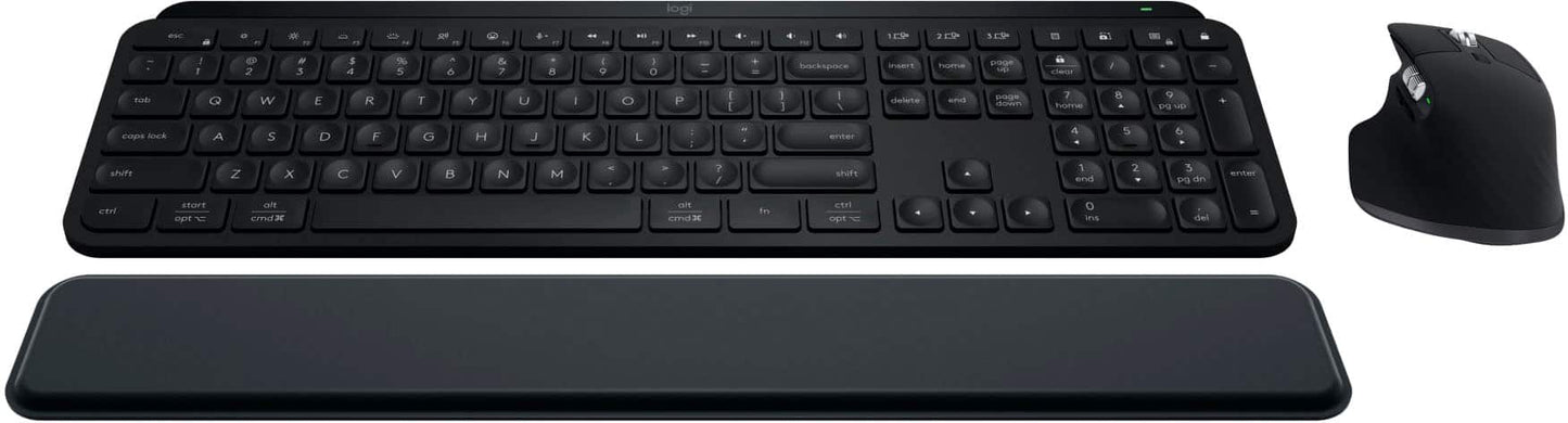 Logitech - MX Keys S Combo Advanced Full-size Wireless Scissor Keyboard and Mouse Bundle for PC and Mac with Backlit keys - Black
