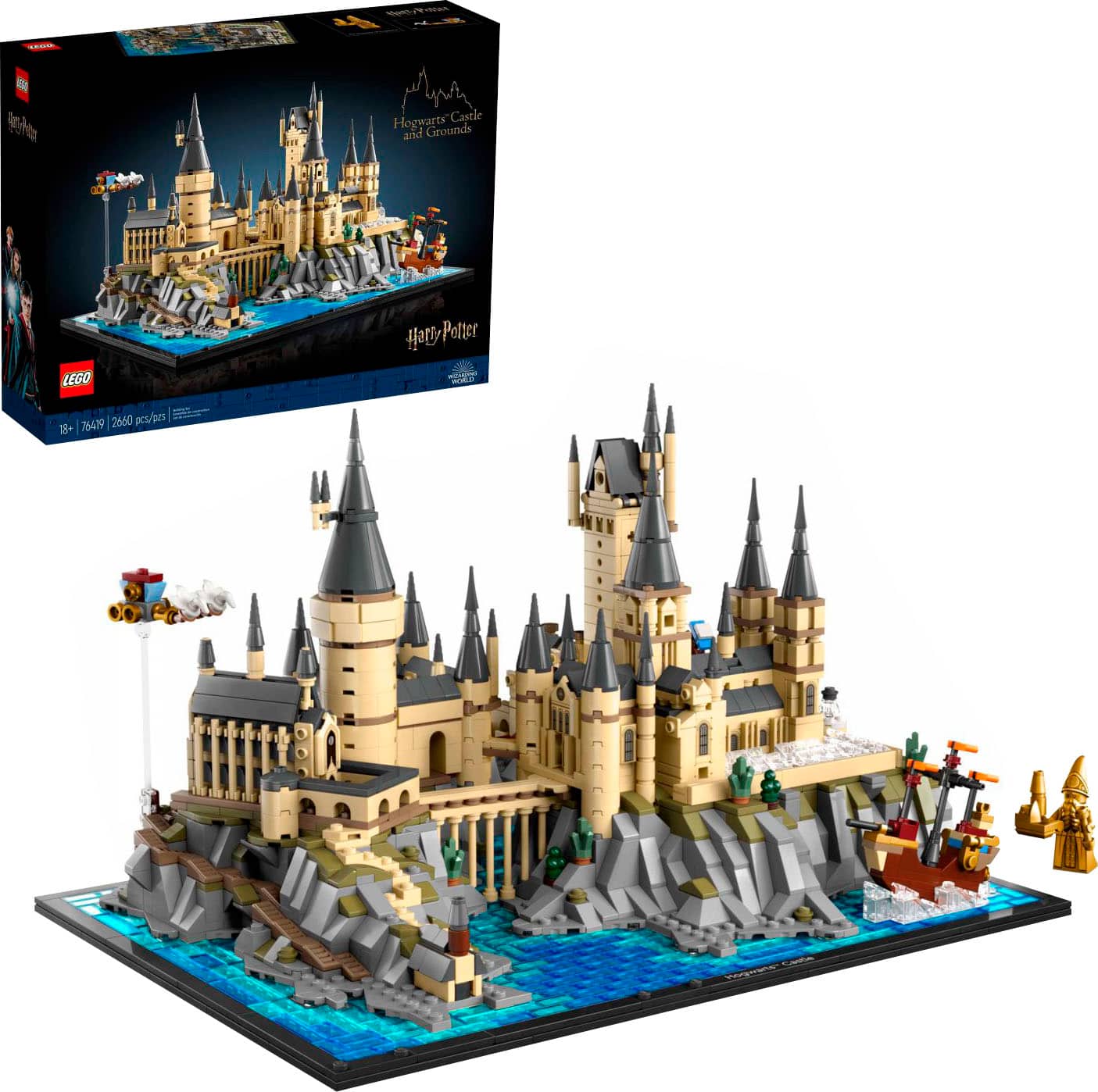 LEGO - Harry Potter Hogwarts Castle and Grounds Wizarding Building Set 76419