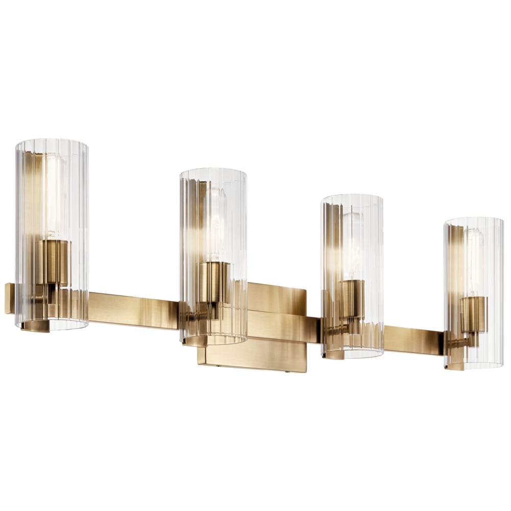 Kichler Jemsa 32-in 4 -Light Brass Modern/contemporary Vanity light 5696823