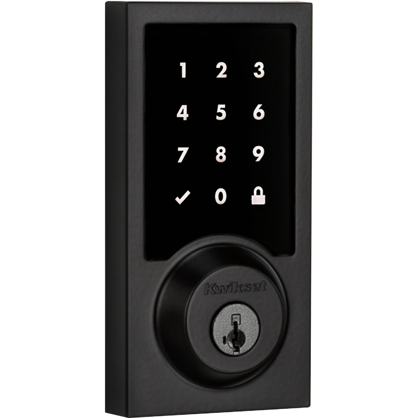 Kwikset 916 SmartCode Matte Black Smart Lock Electronic Deadbolt Smartkey Touchscreen Keypad 99160-036