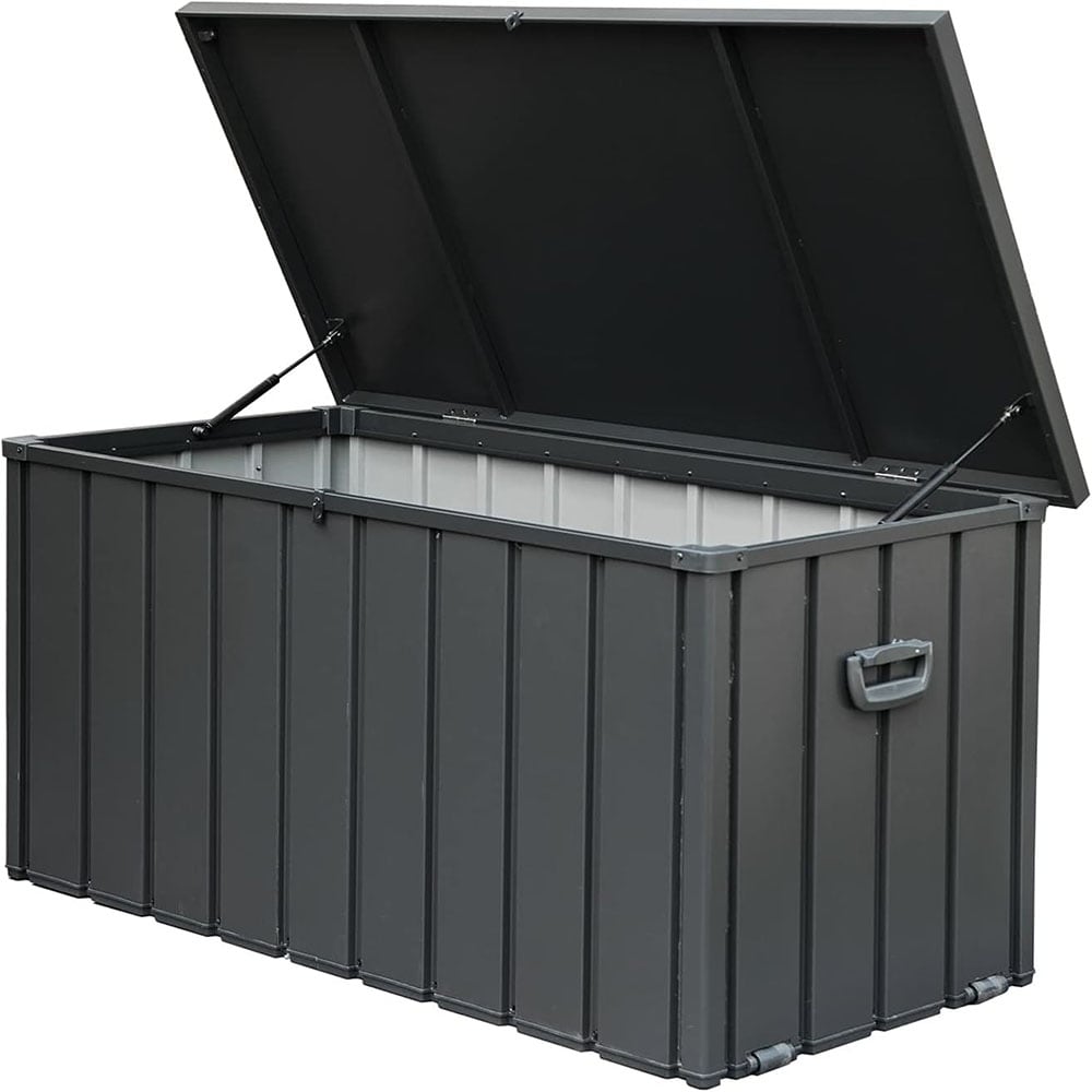Runesay deck box 150-Gallon Gray Metal Deck Box
