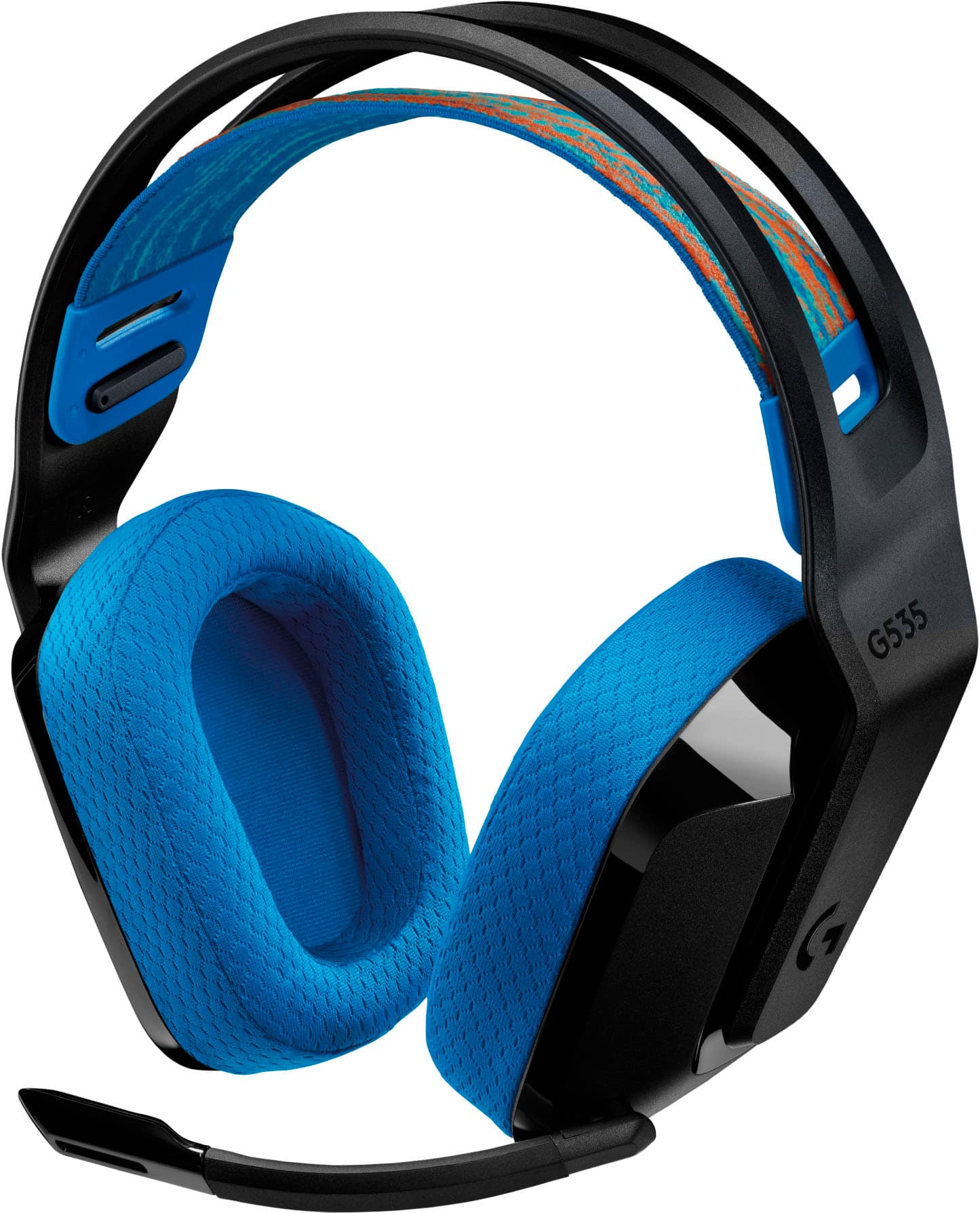 Logitech - G535 Lightspeed Wireless Gaming Headset for PS5, PS4, PC - Black-Blue