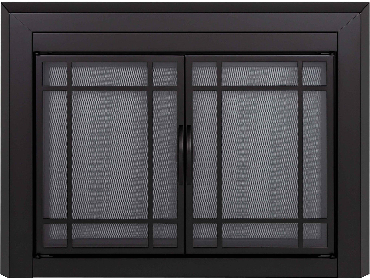 Pleasant Hearth Easton Black Large Cabinet-style Fireplace Doors with Smoke Tempered Glass EA-5012