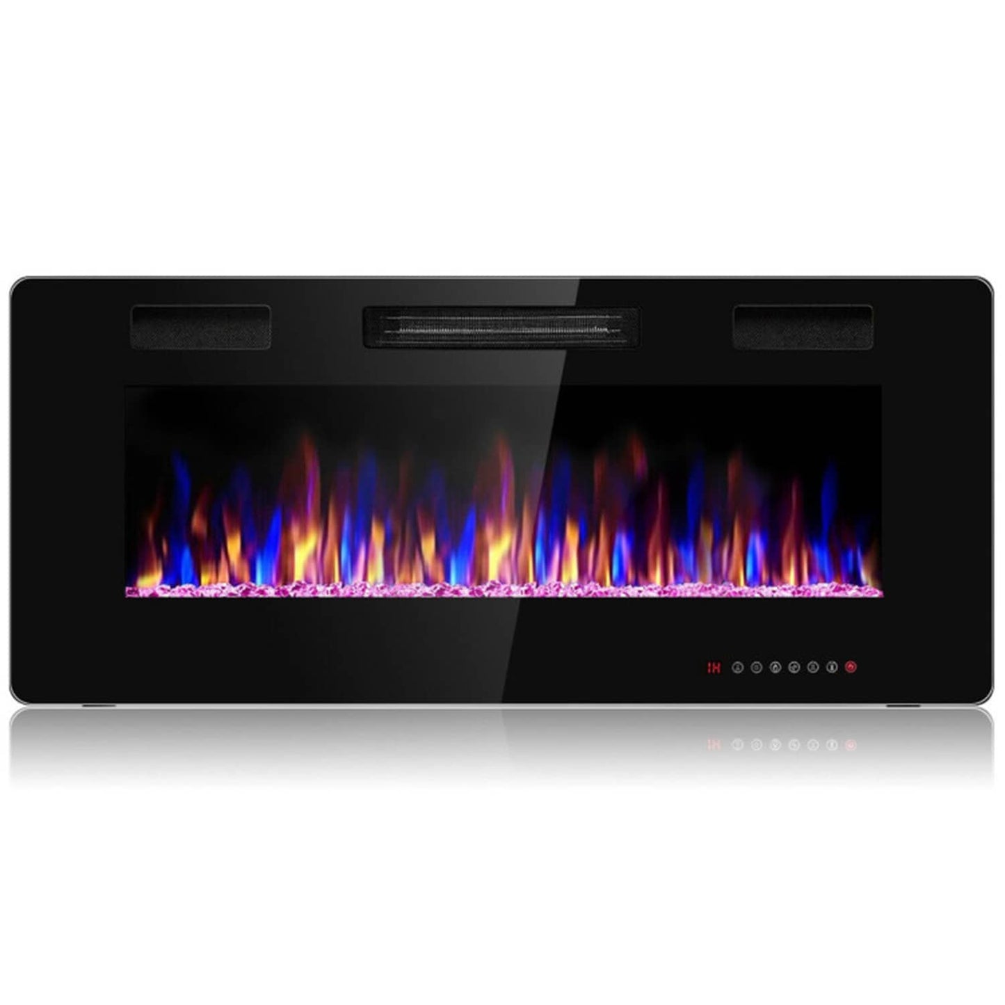 Mondawe 42-in W Black Infrared Quartz Electric Fireplace MO-EP24704