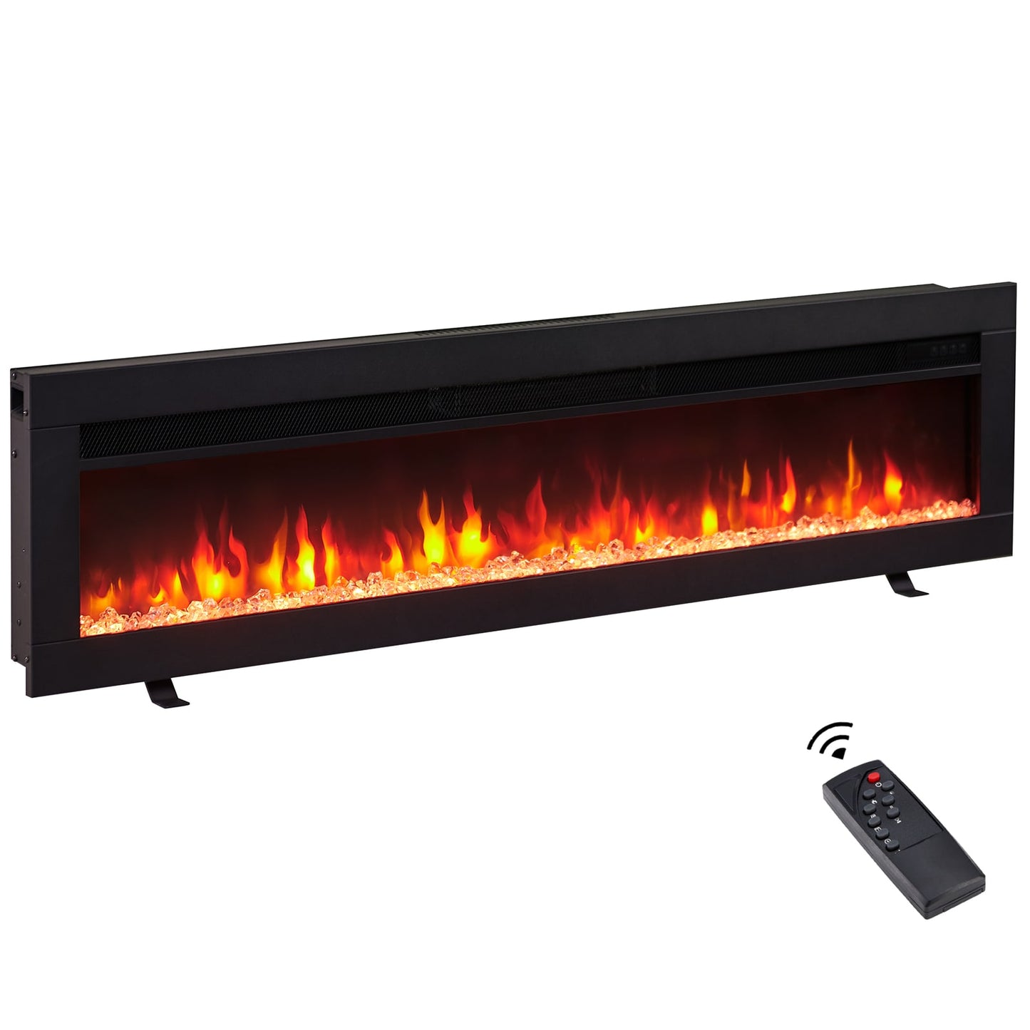 EdenDirect 50-in W Black Fan-forced Electric Fireplace NLCD041935