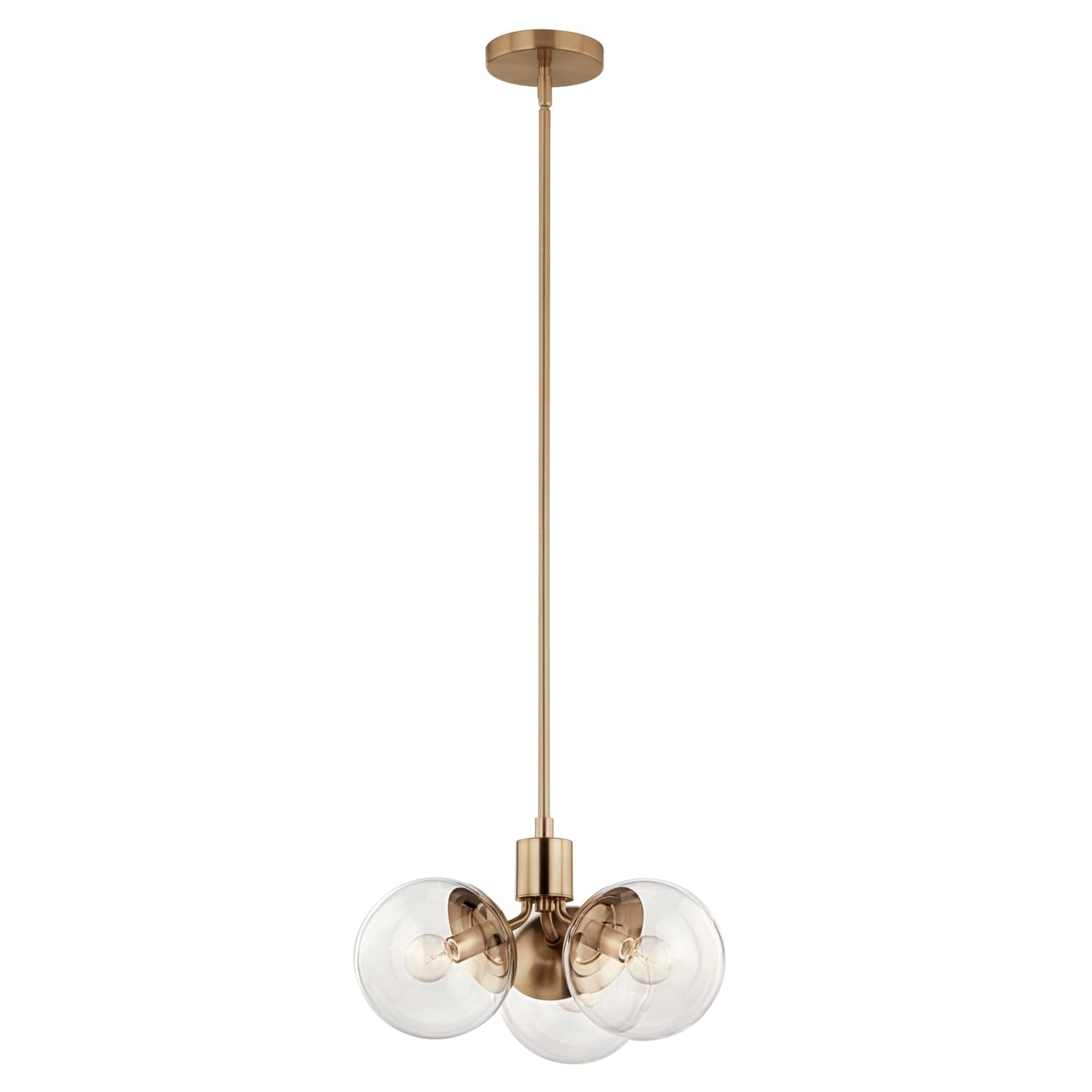Kichler Silvarious 3 -Light Gold Modern/contemporary For Use in Bedrooms, Dining Rooms, Foyers, Kitchens, Living Rooms Chandelier 6297660