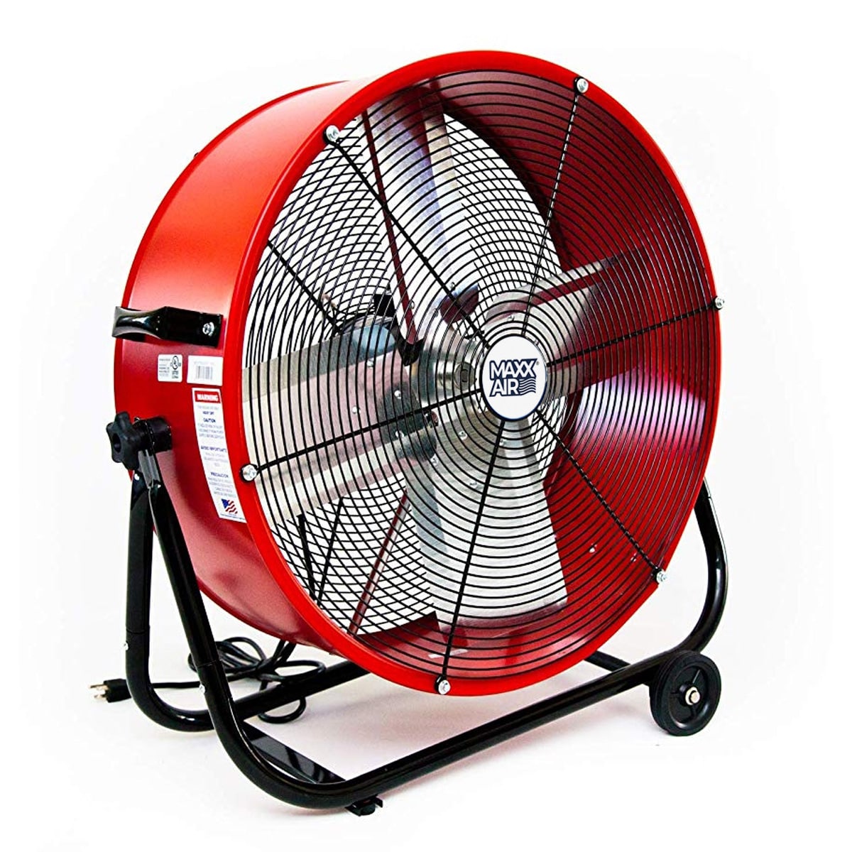Maxx Air 24-in 120-Volt 2-Speed High Velocity Indoor Red Industrial Fan BF24TFREDUPS
