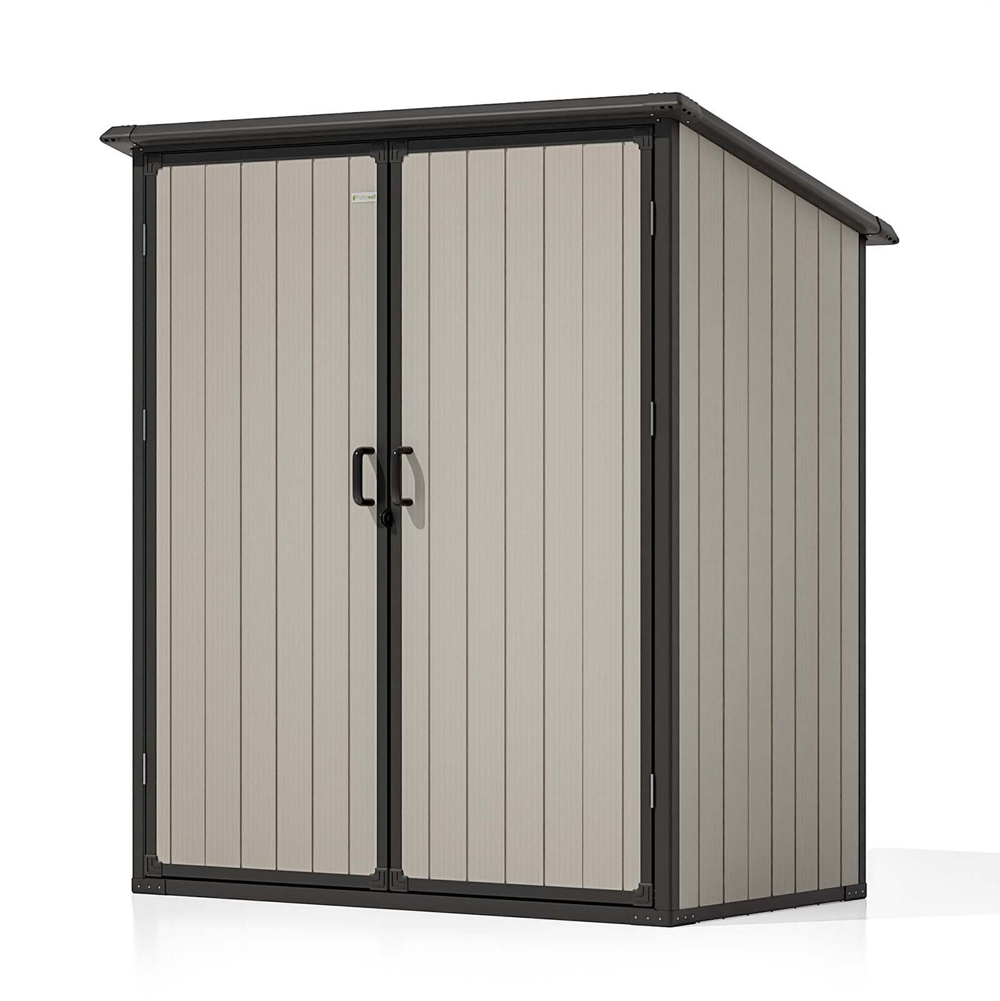 Patiowell 5-ft x 3-ft White Lean-to Resin Storage Shed (Floor Included)