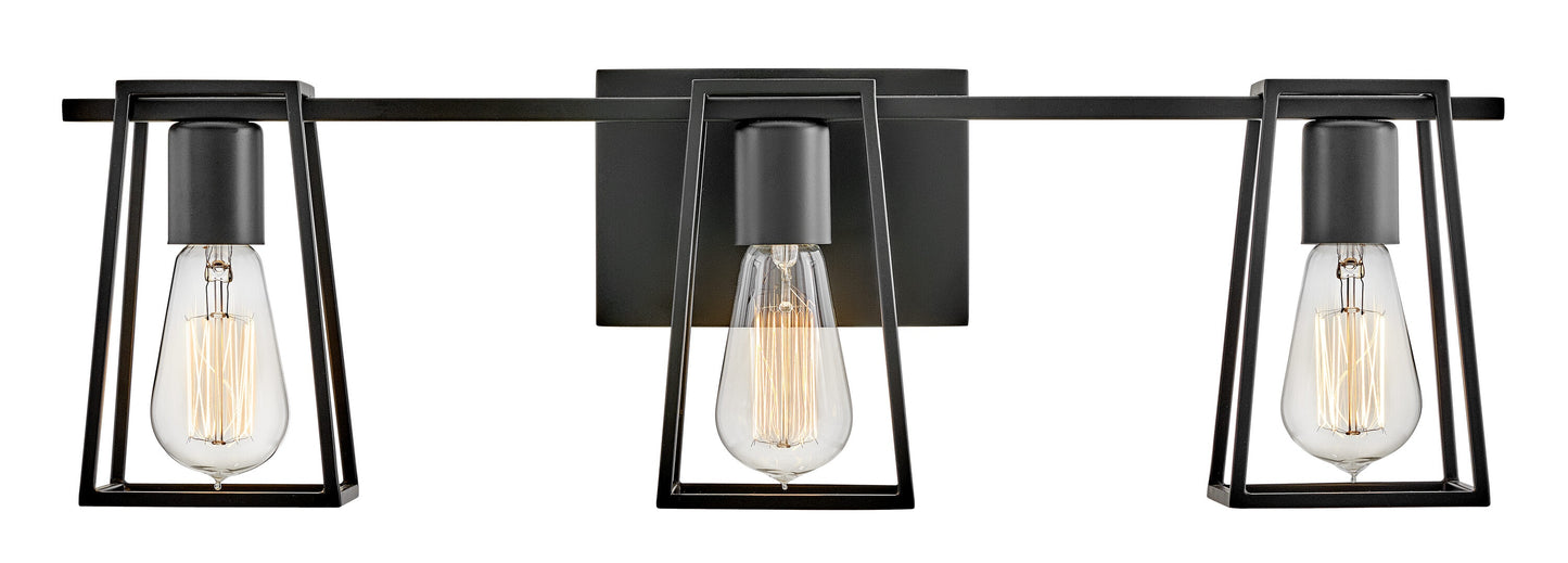 Hinkley Filmore 24-in 3 -Light Satin Black Transitional Vanity light 6588842