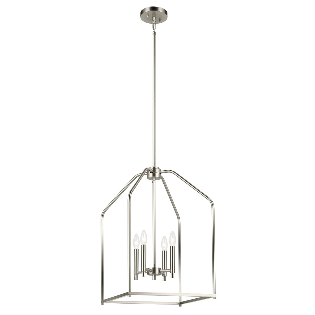 Kichler Madden 4 -Light Brushed Nickel Modern/contemporary Square Medium Hanging Pendant light 6814641