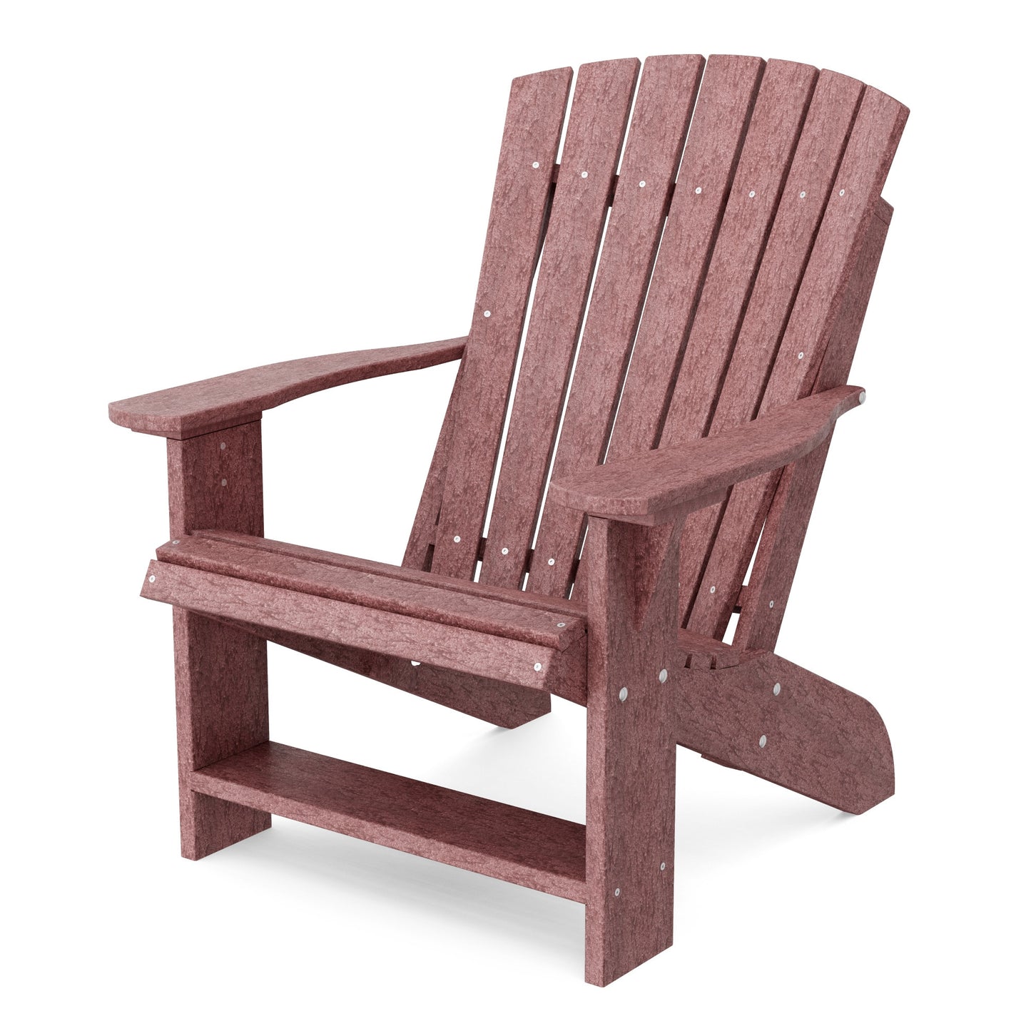 Wildridge Heritage Cherrywood HDPE Frame Stationary Adirondack Chair with Slat Seat