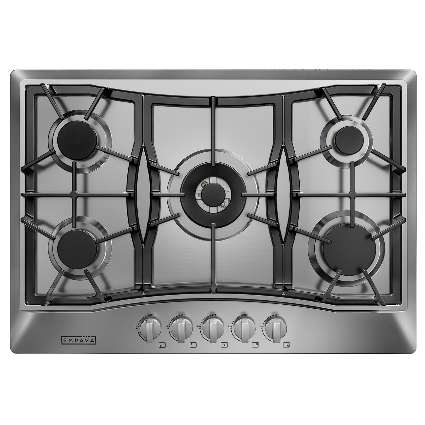 Empava 30-in 5 burners Stainless steel Gas Cooktop