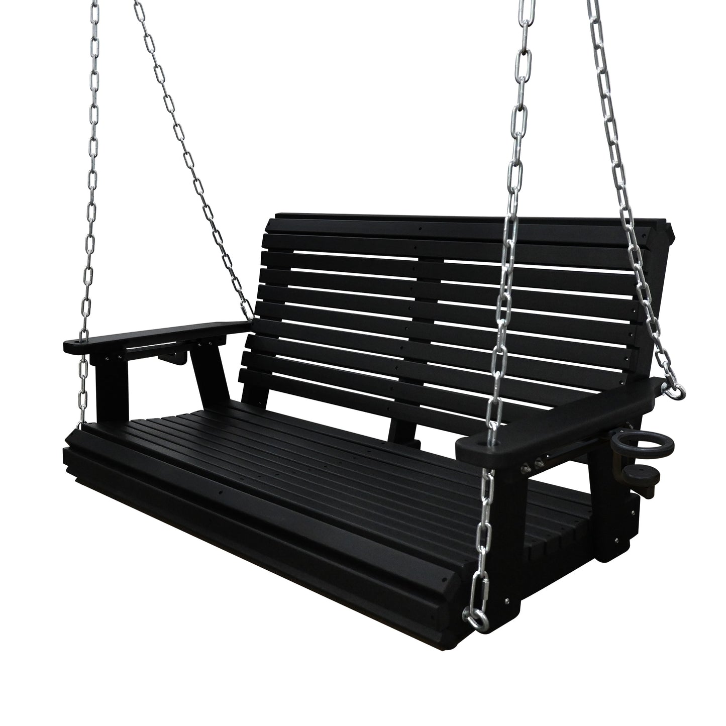 Fortune Candy 4ft 2 -person Black Outdoor Swing