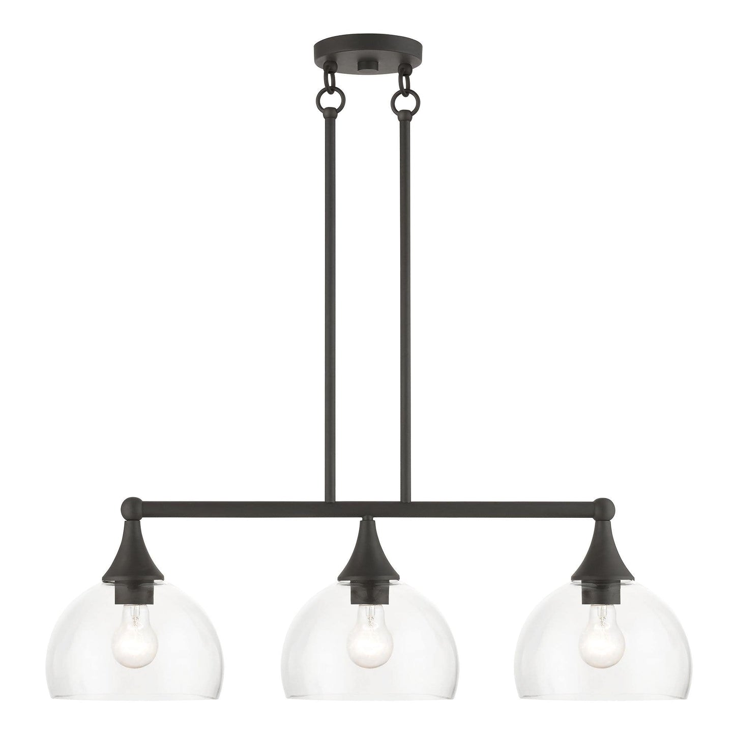 Livex Lighting Glendon 3 - Light - Bronze / Bronze / Dark Brown Steel Chandelier