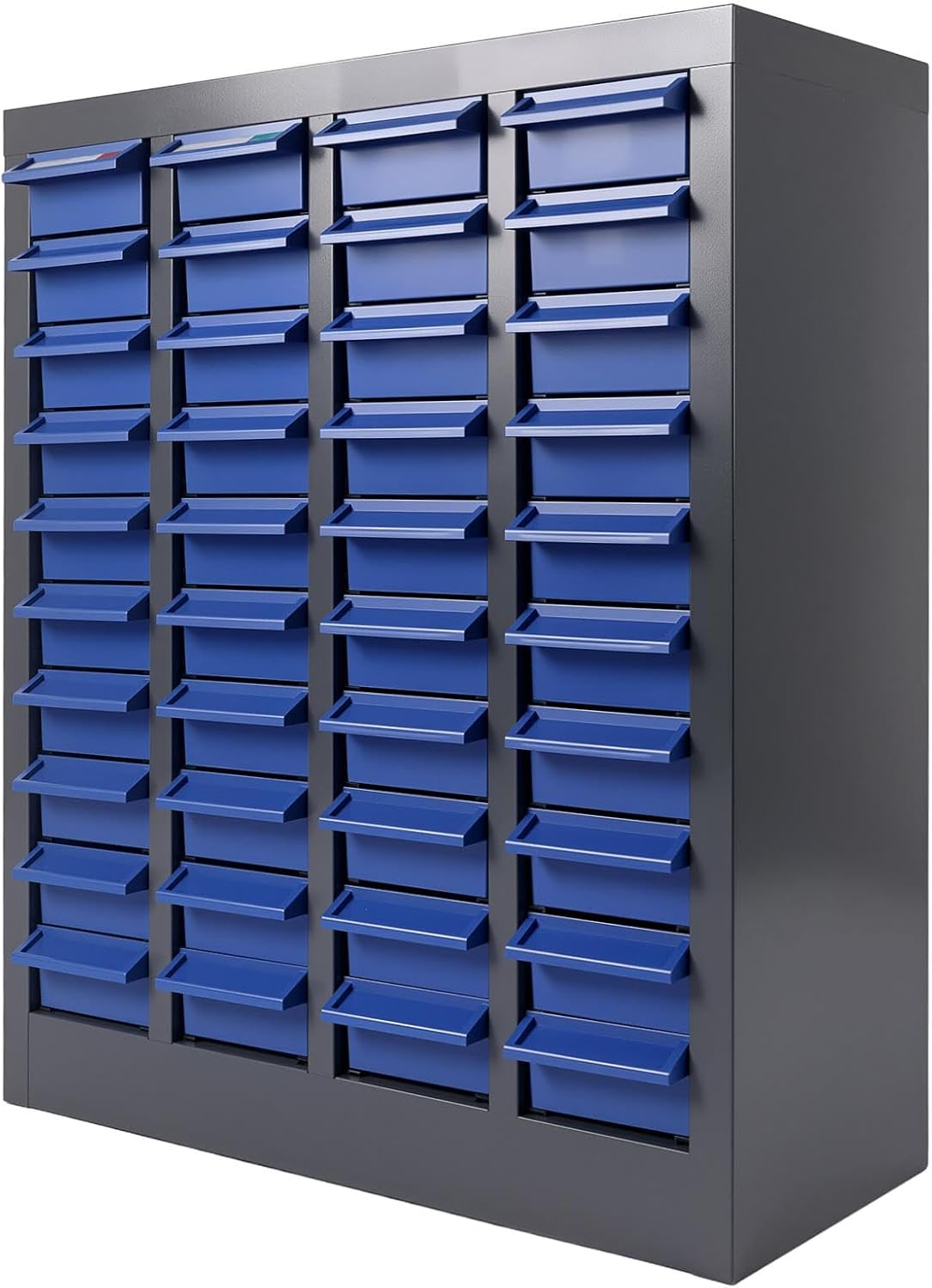 40 Drawers Nut and Bolt Organizer, 25" H x 21" D x 9" W Bolt and Nut Tool Storage Cabinet with Acrylic Adjustable Shelves & Label Stickers, Alloy Steel Parts Cabinet for Professional Tool Storage