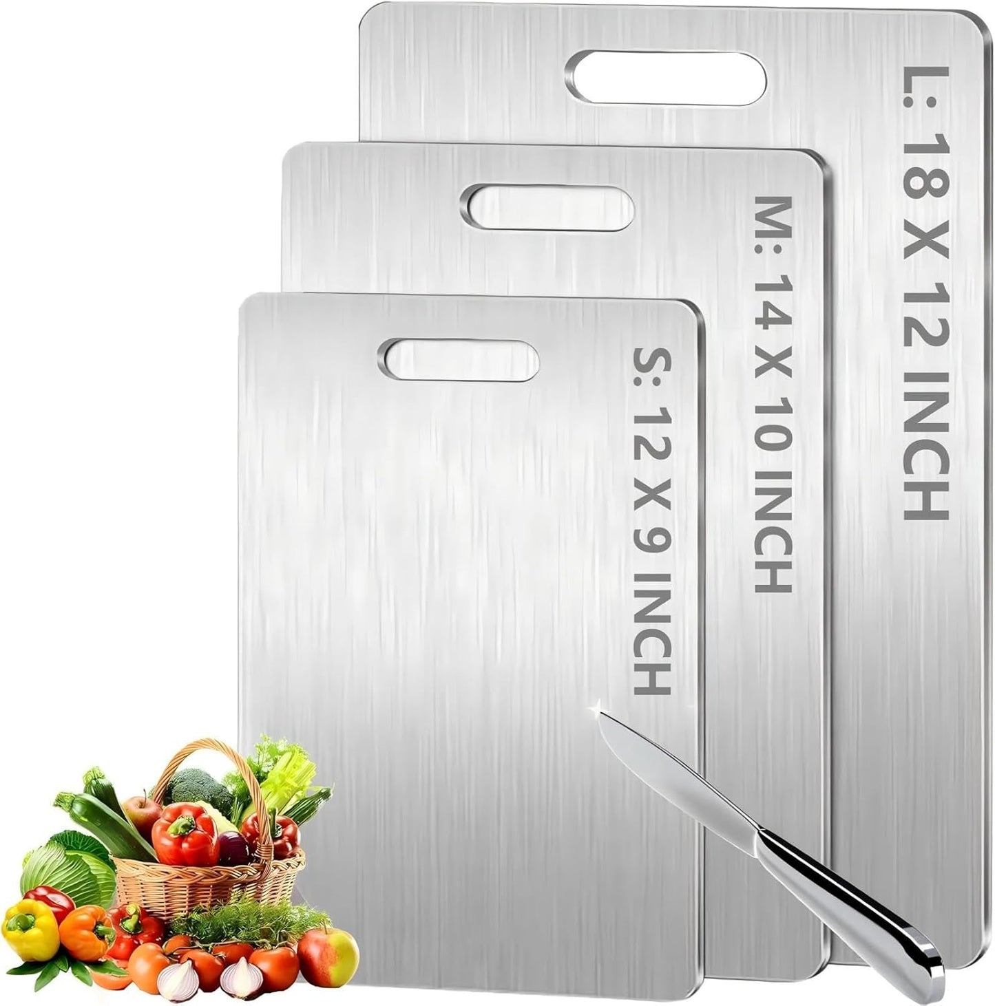 Titanium Cutting Board - 100% Pure Titanium Cutting Boards for Kitchen - Cutting Edge Hygiene & Durability, Cutting Boards for Home Kitchen Cooking (12.1 inch x 9 inch)