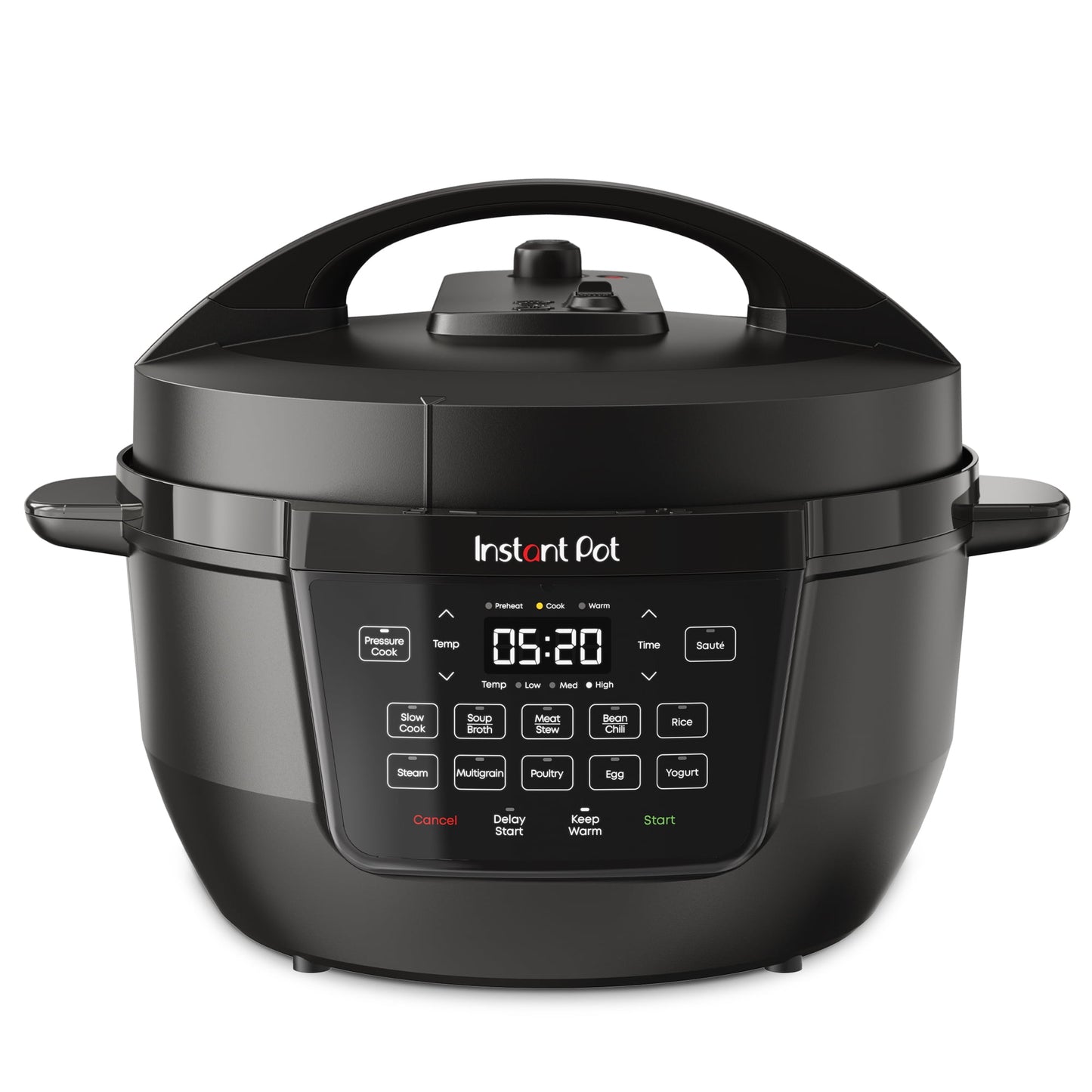 Instant Pot 7.5 Qt RIO Wide Base 7-in-1 Multi-Cooker, Pressure Cooker, Slow Cook & more, Black