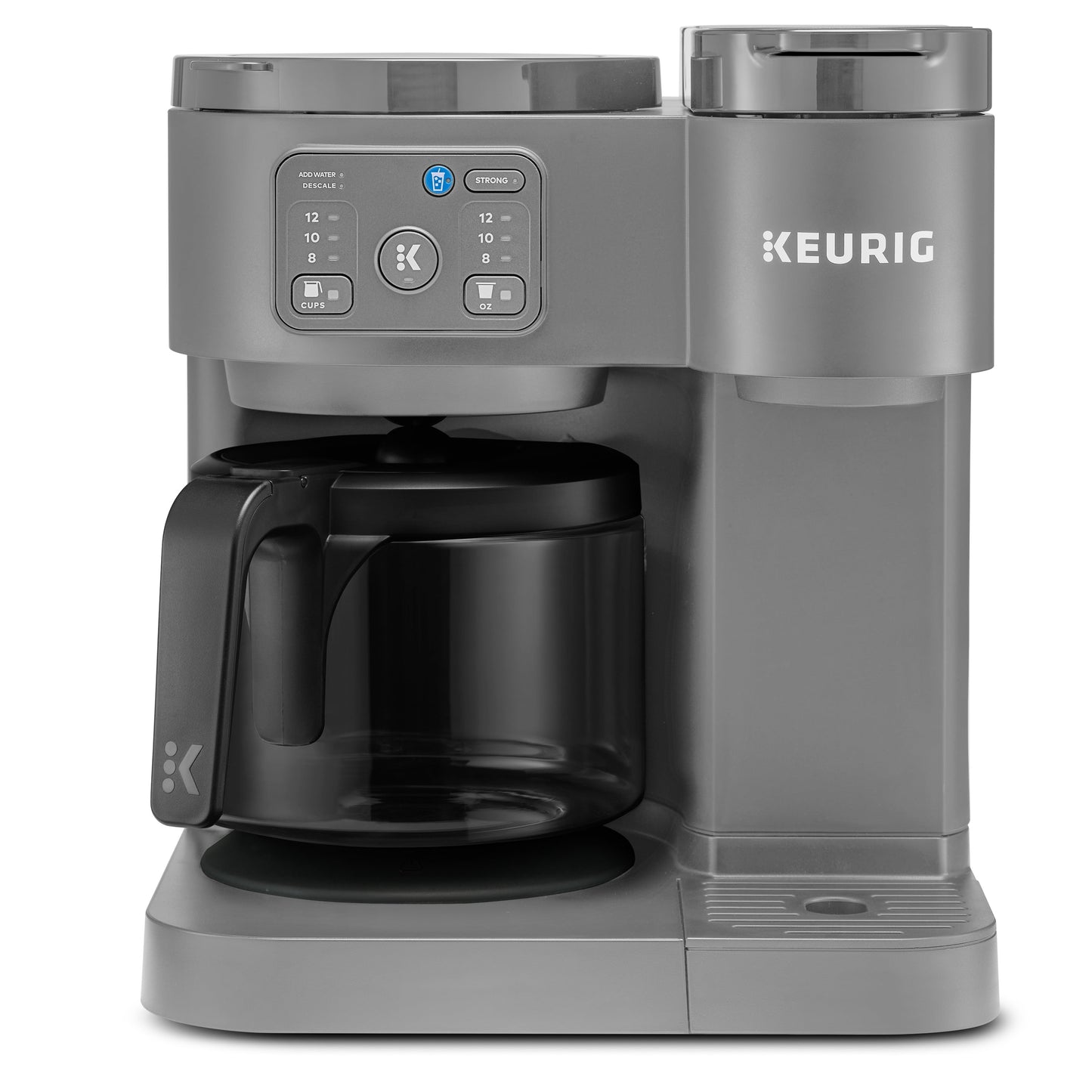 Keurig K-Duo Essentials, Hot & Iced Single-Serve K-Cup Pod Coffee Maker & Carafe, Moonlight Grey