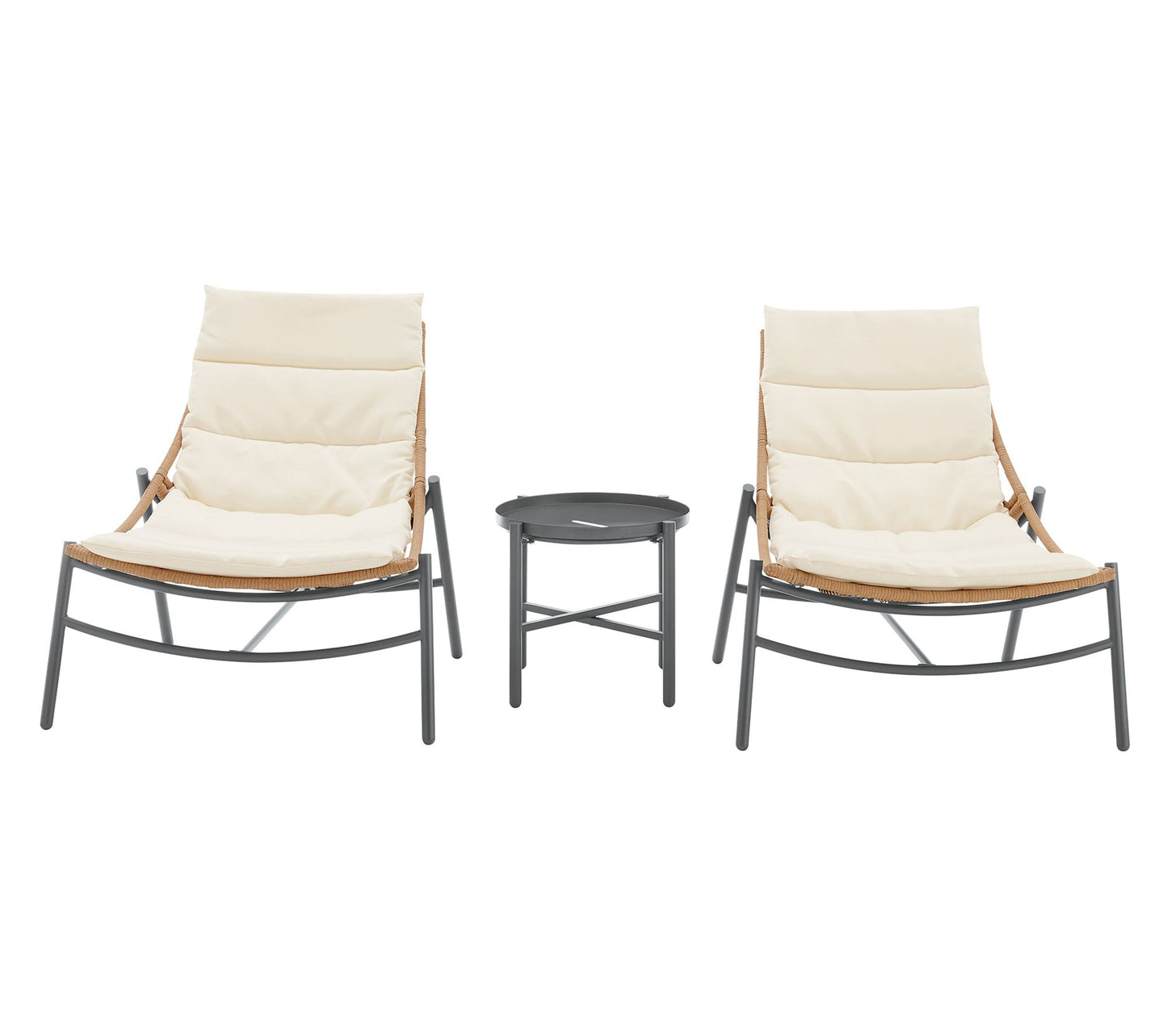 Manhattan Comfort 3-Piece Sunset Patio Conversation Set