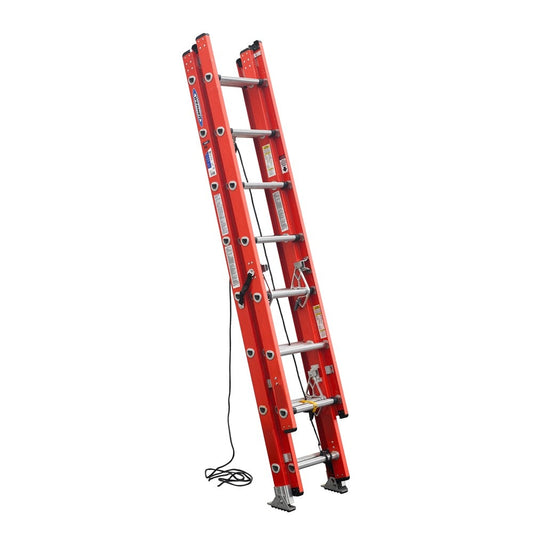 Werner D6200-3 20-ft Fiberglass Type 1a- 300-lb Load Capacity Extension Ladder D6220-3