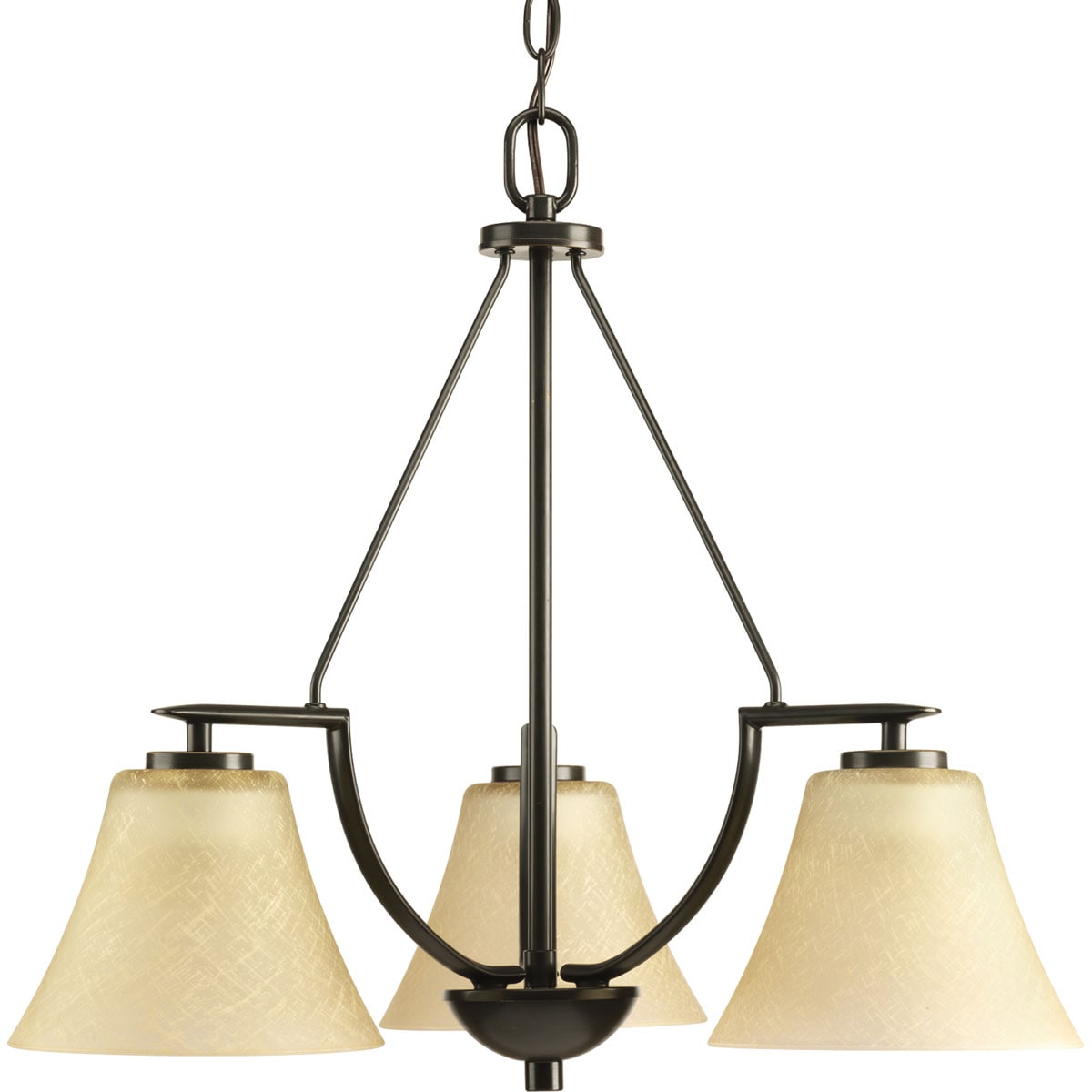Progress Lighting Bravo 3 -Light Antique Bronze Transitional For Use in Bedrooms, Dining Rooms, Living Rooms Chandelier 525487